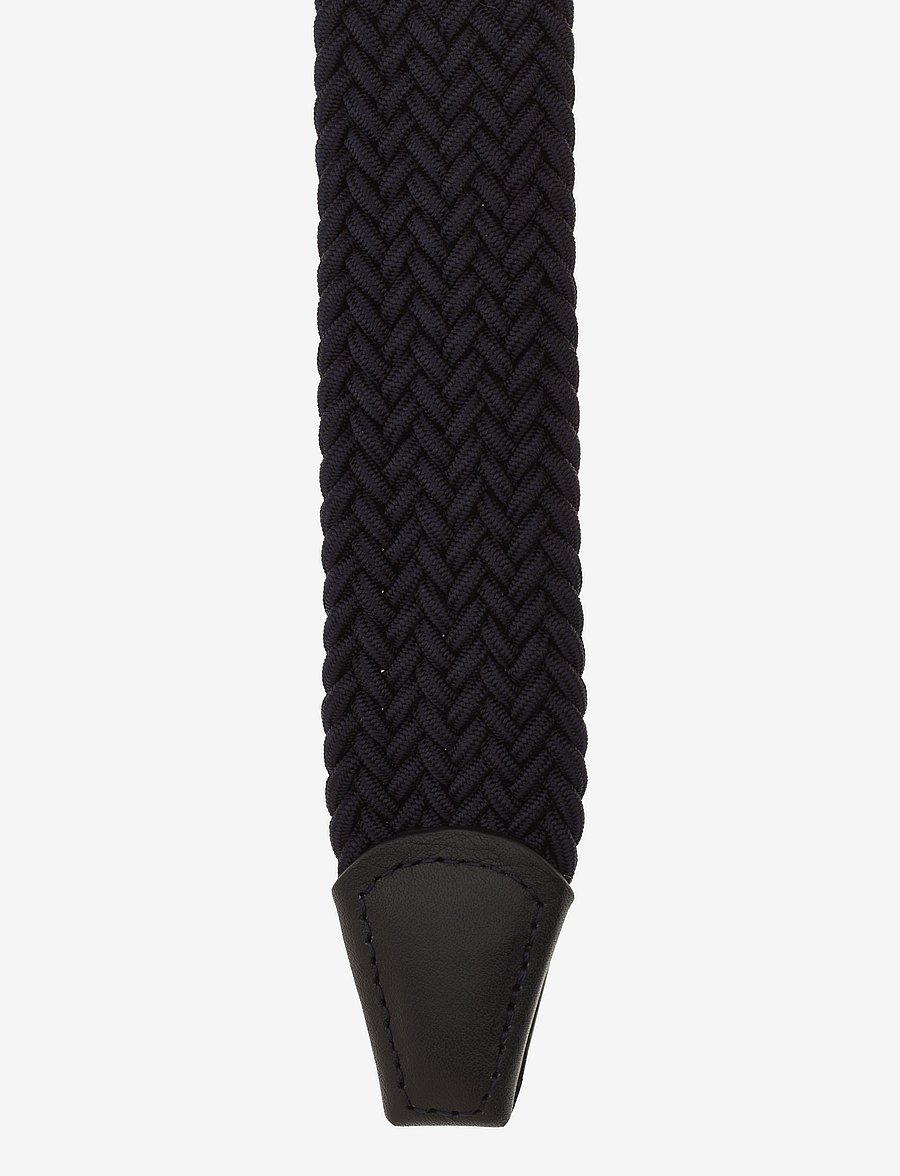Anderson's - elastic woven viscose belt - flettede bælter - navy - 2