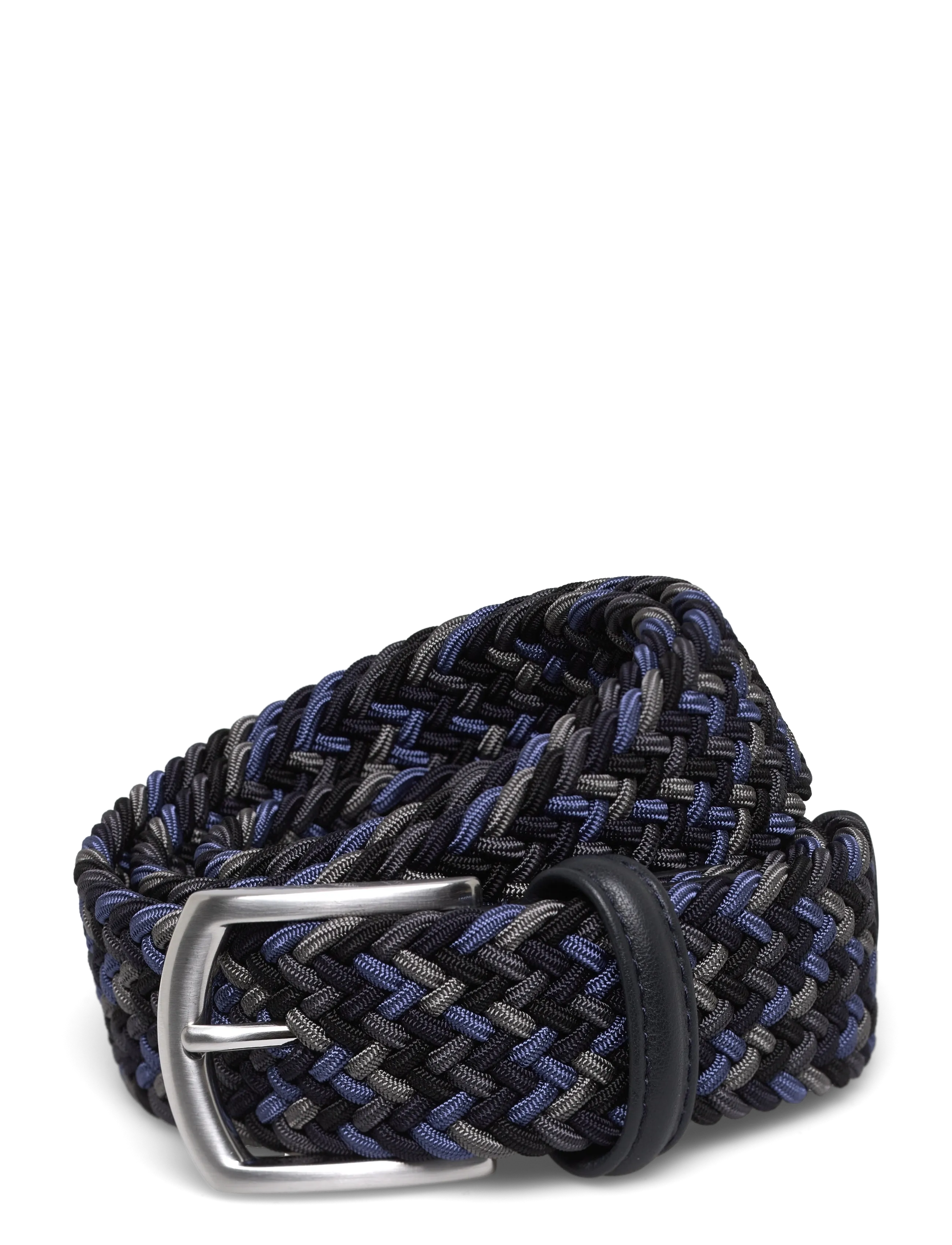 Anderson's Elastic Woven Belt Beige 3,5, 100, Belts, Mehrfarbig/gemustert - Braided Belt, Männerswear