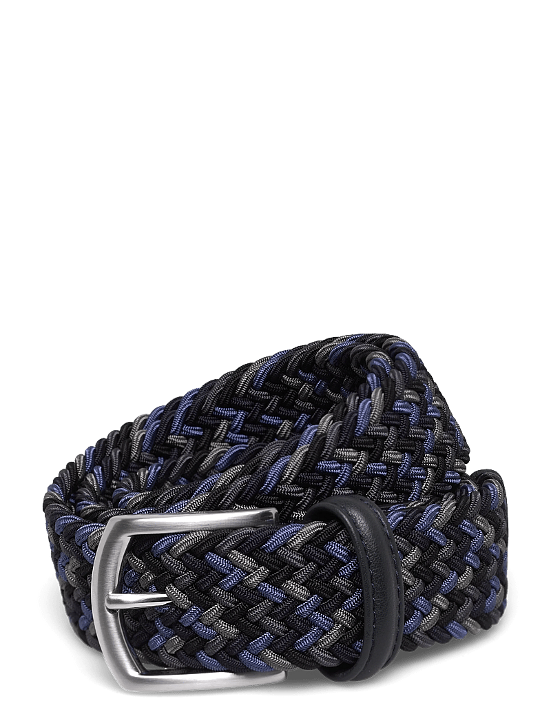 Anderson's - elastic woven viscose belt - skärp - navy - 0
