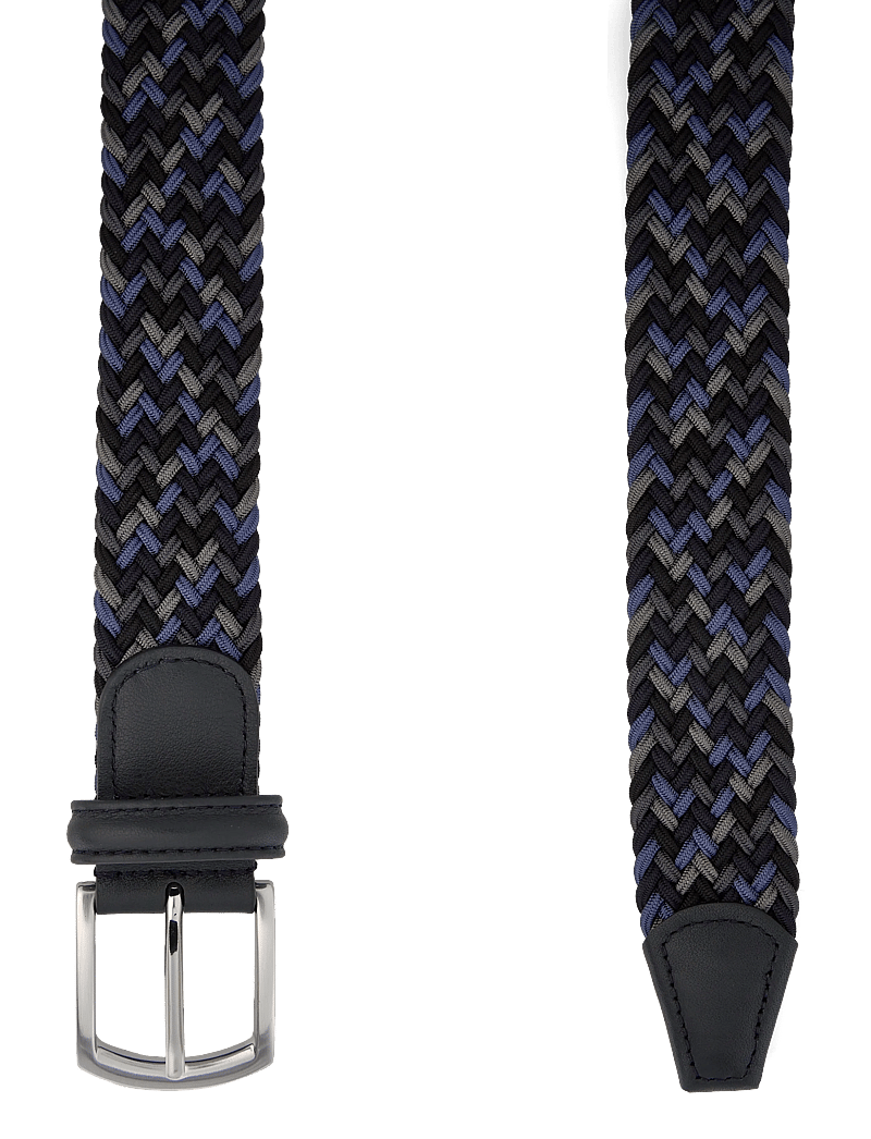 Anderson's - elastic woven viscose belt - skärp - navy - 1