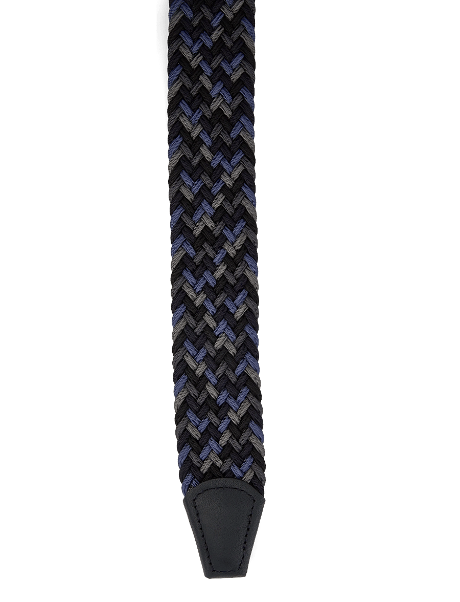Anderson's - elastic woven viscose belt - skärp - navy - 2