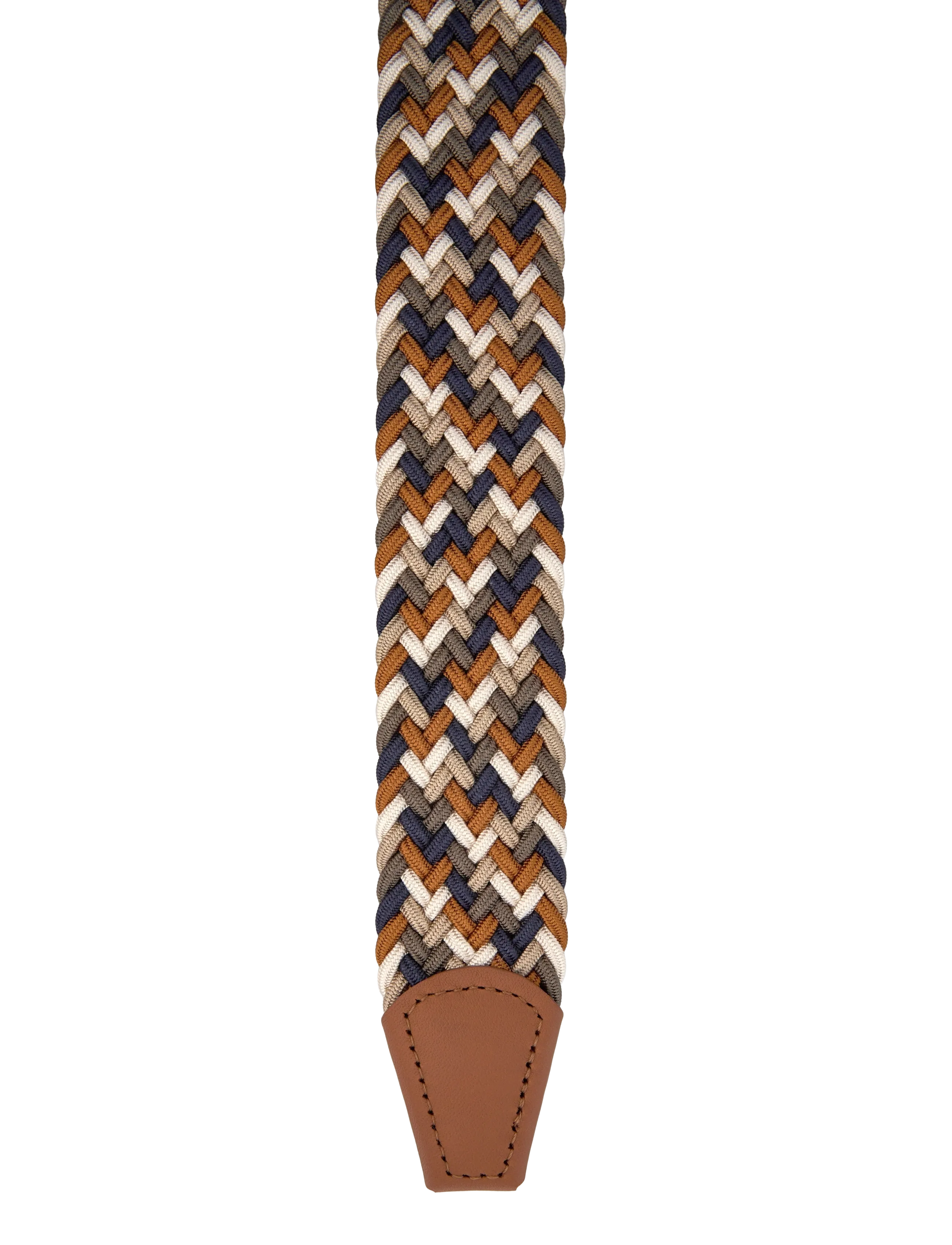Anderson's - Elastic woven belt - Multi colour Dark brown - 3,5 - geflochten gürtel - tan - 2