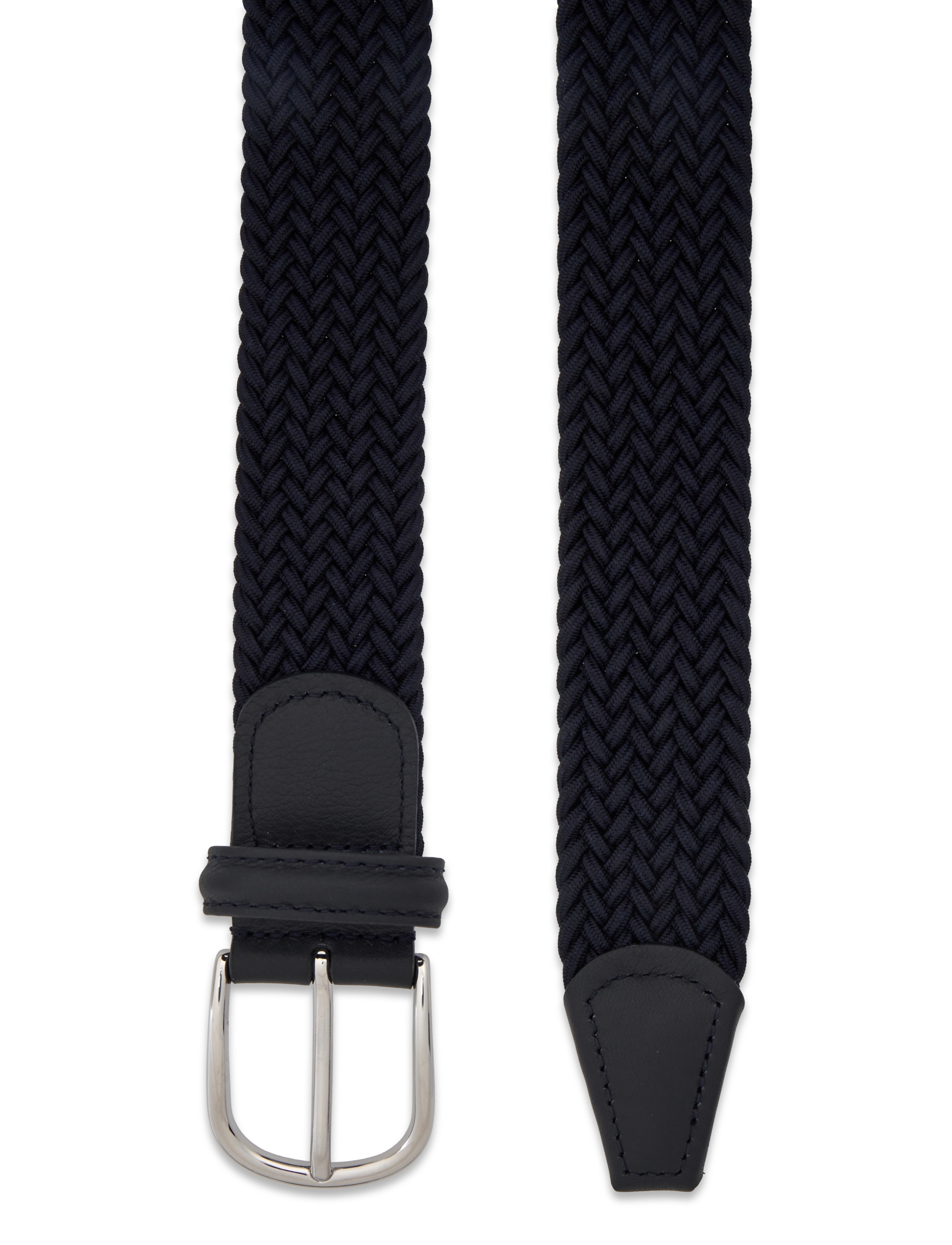 Anderson's elastic woven viscose belt - Anderson's - NAVY / navy