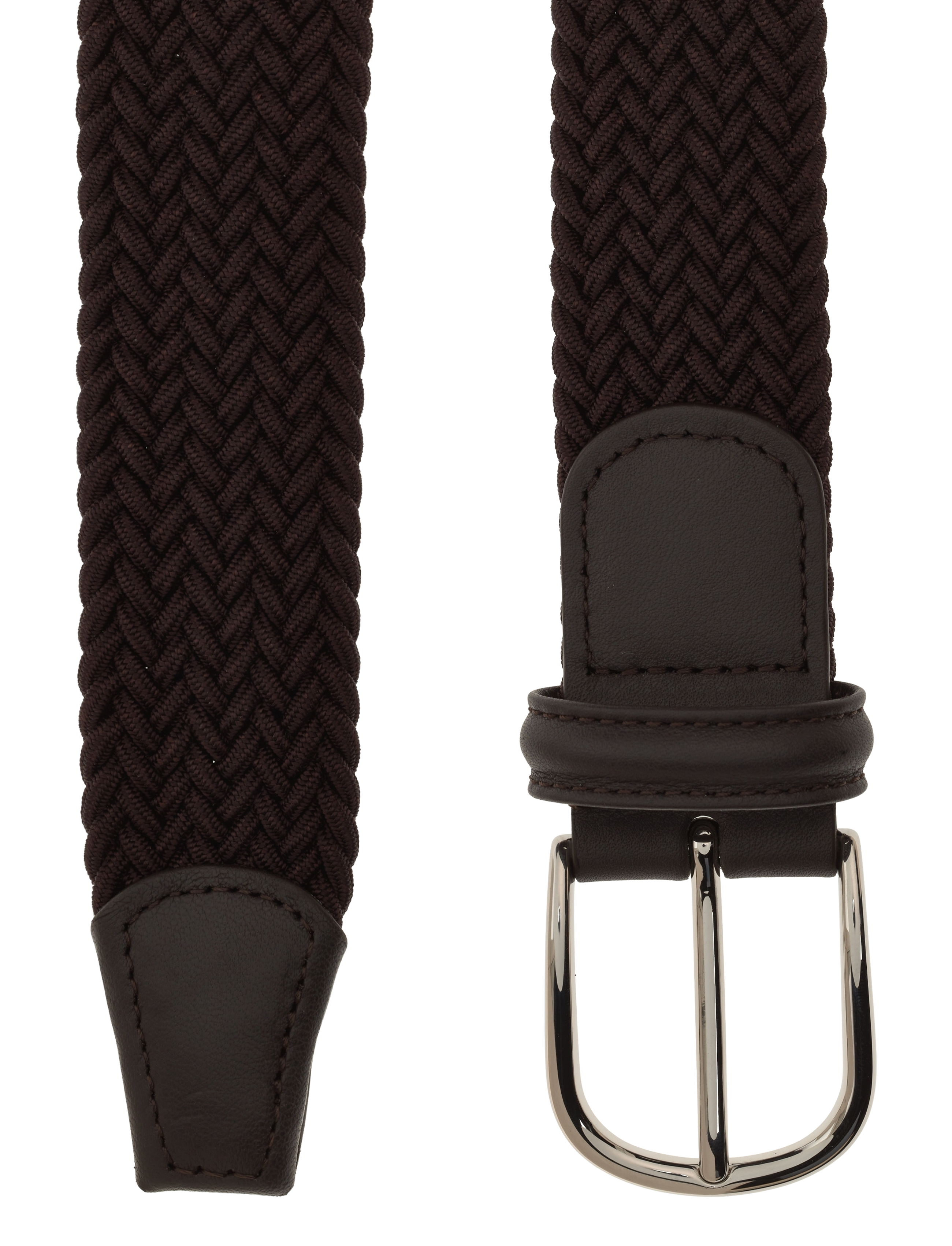 Anderson's - Elastic woven belt Military green - 3,5 - flettede bælter - dark brown - 1