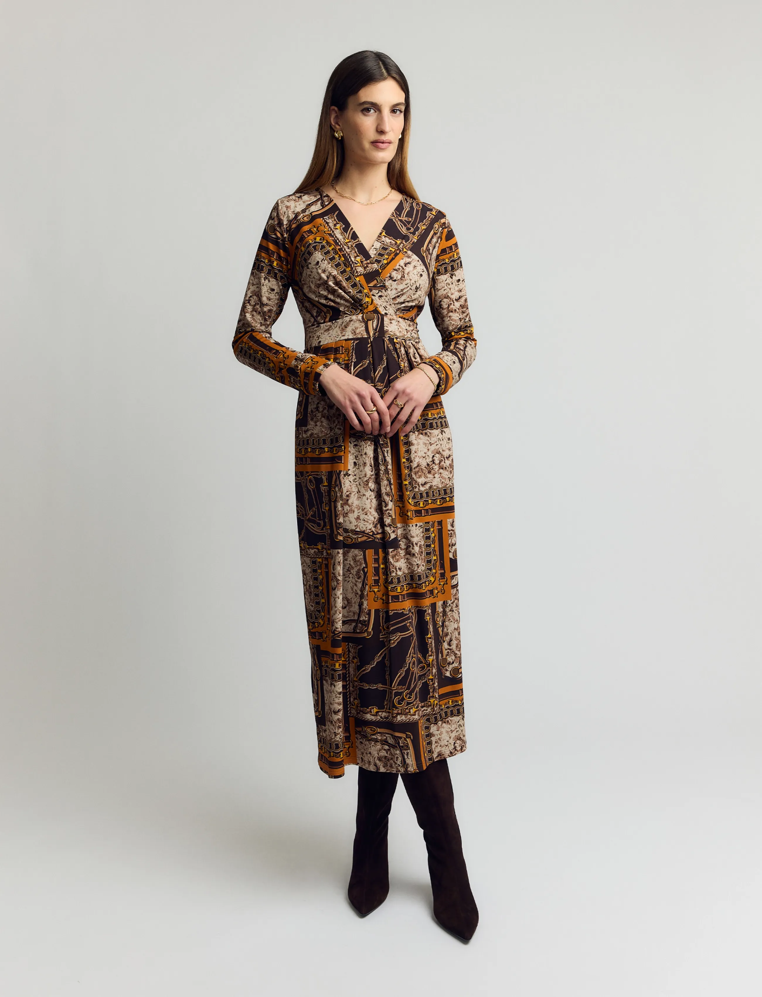 Andiata Senni Dress, 34, Dresses, Braun - Knee-length & Midi, Frauen