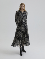 Andiata - Demelza dress - vasarinės suknelės - black flora & fauna - 3