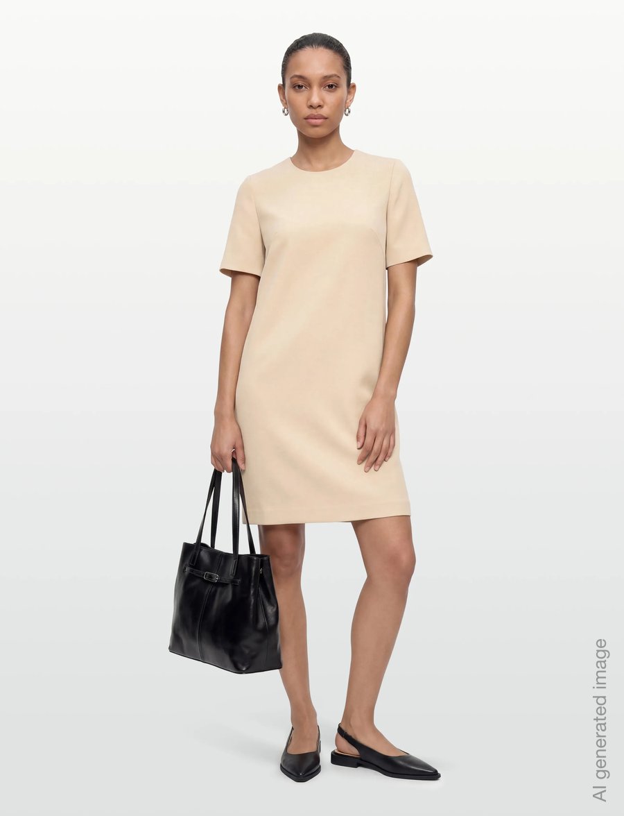 Andiata - Kacey - t-shirt-kleider - latte beige - 0
