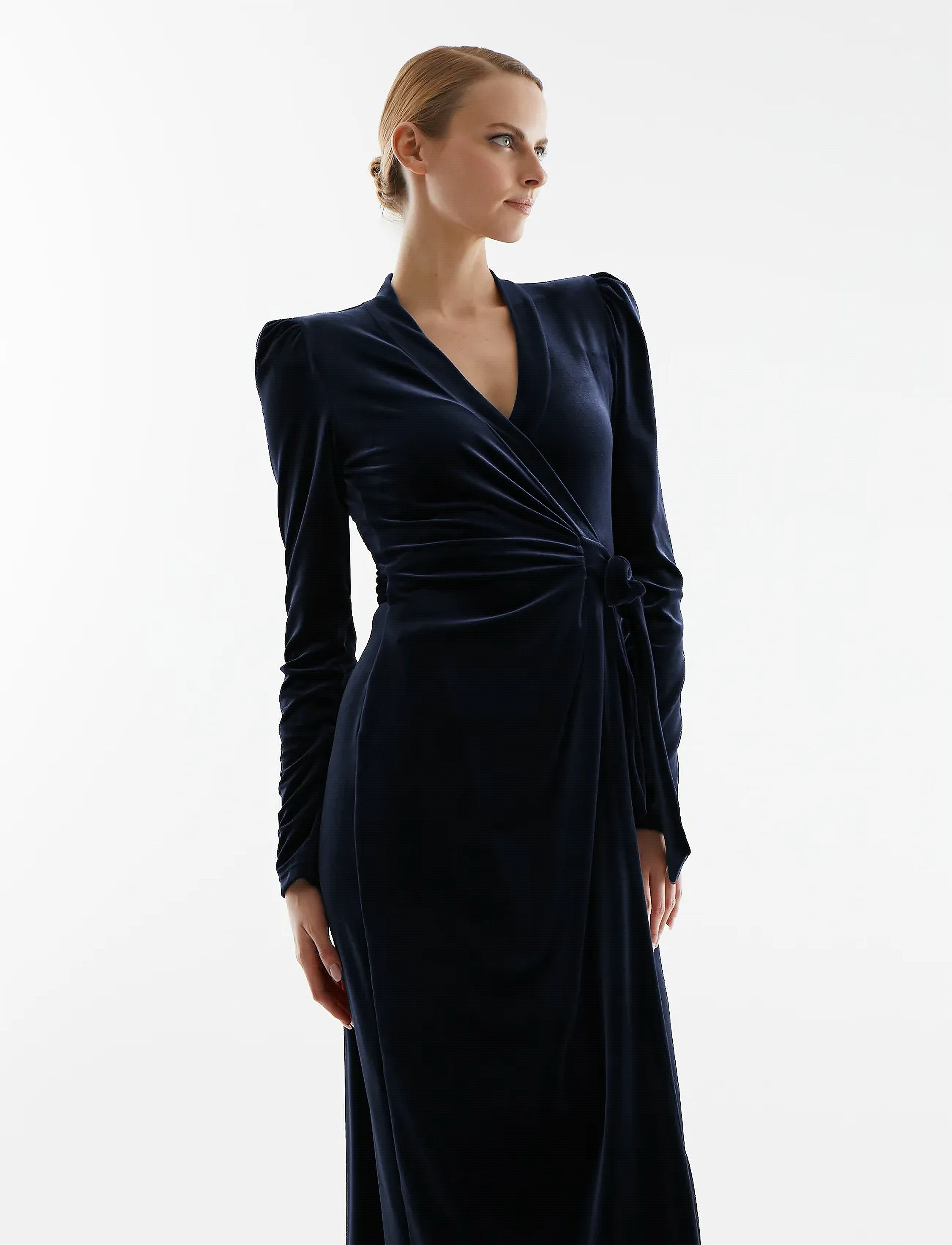Andiata Sibley Dress, 44, Designer, Marineblau - Maxi Frauen