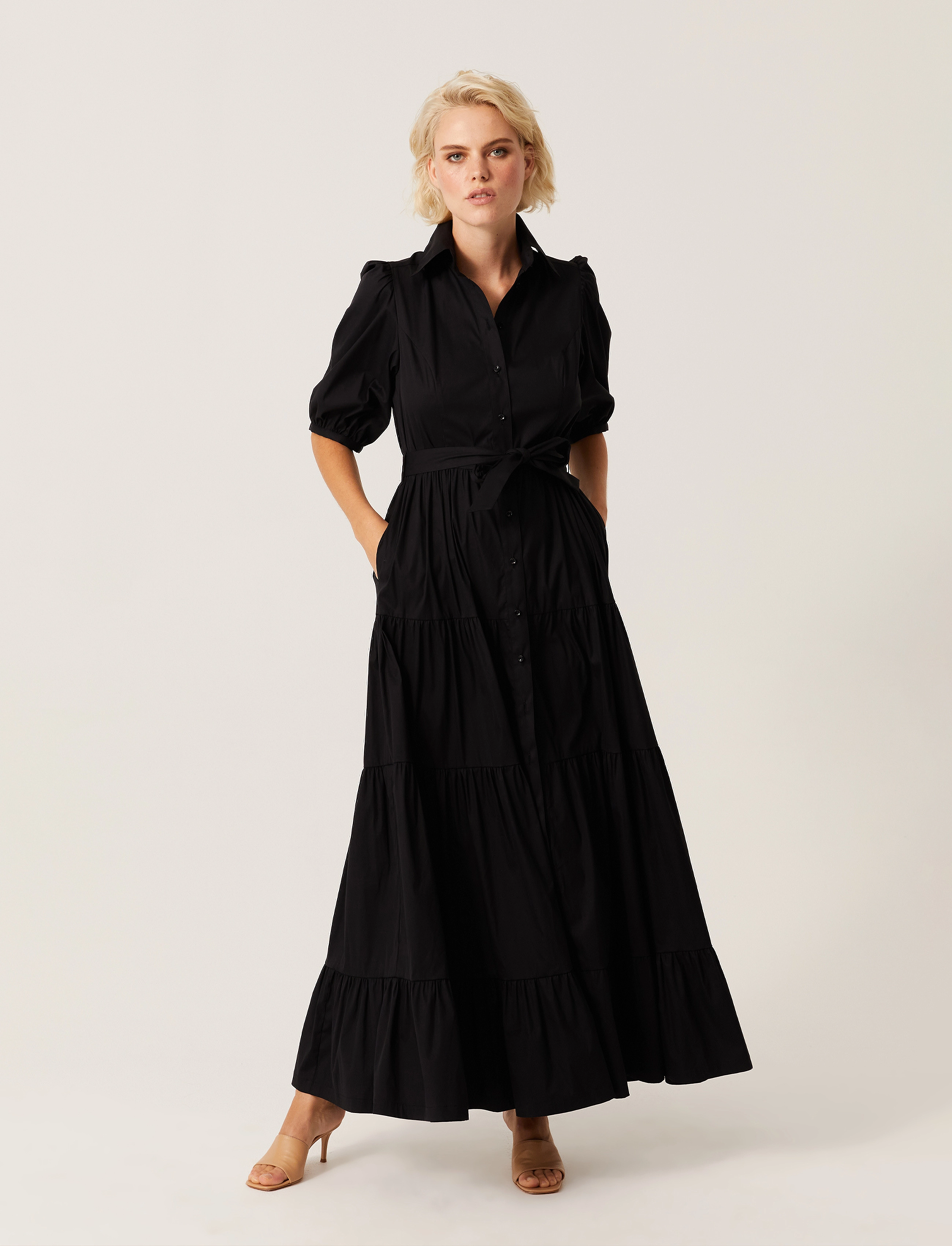 Andiata Cacey - Maxikleider - BLACK / black