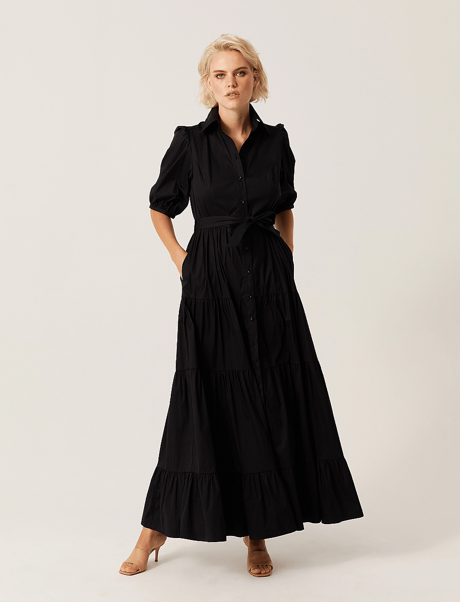 Andiata - Cacey - skjortklänningar - black - 0