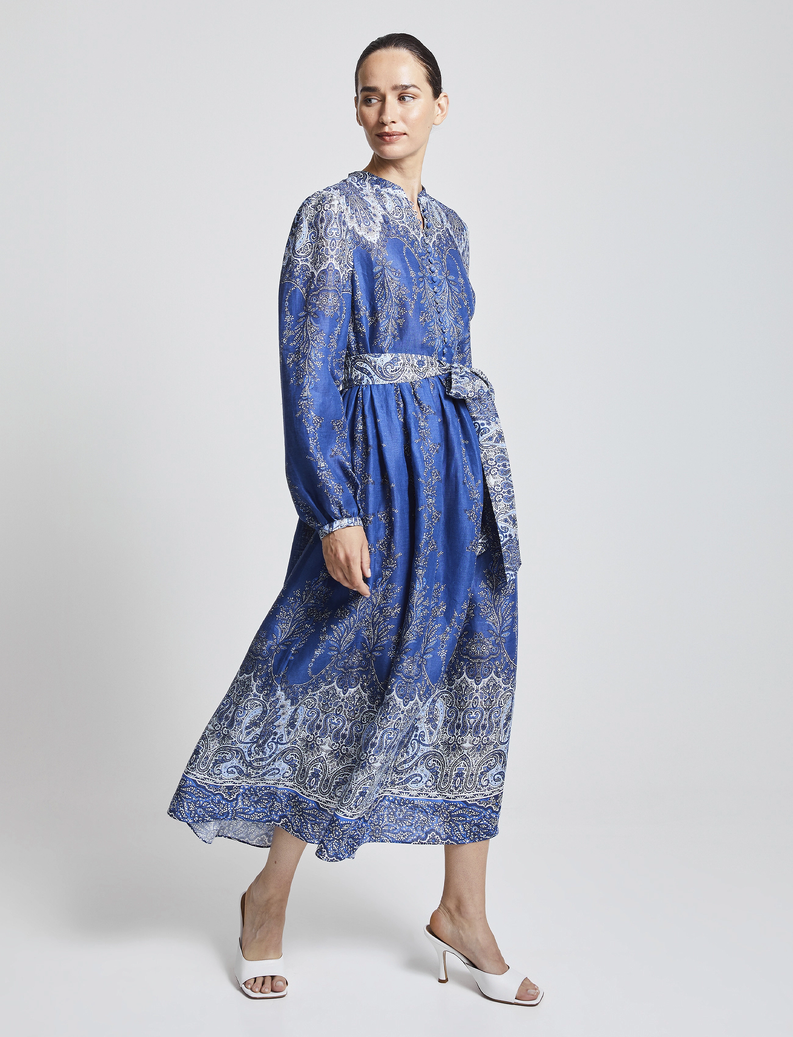 Andiata - Radlea Dress - blue paisley print - 2