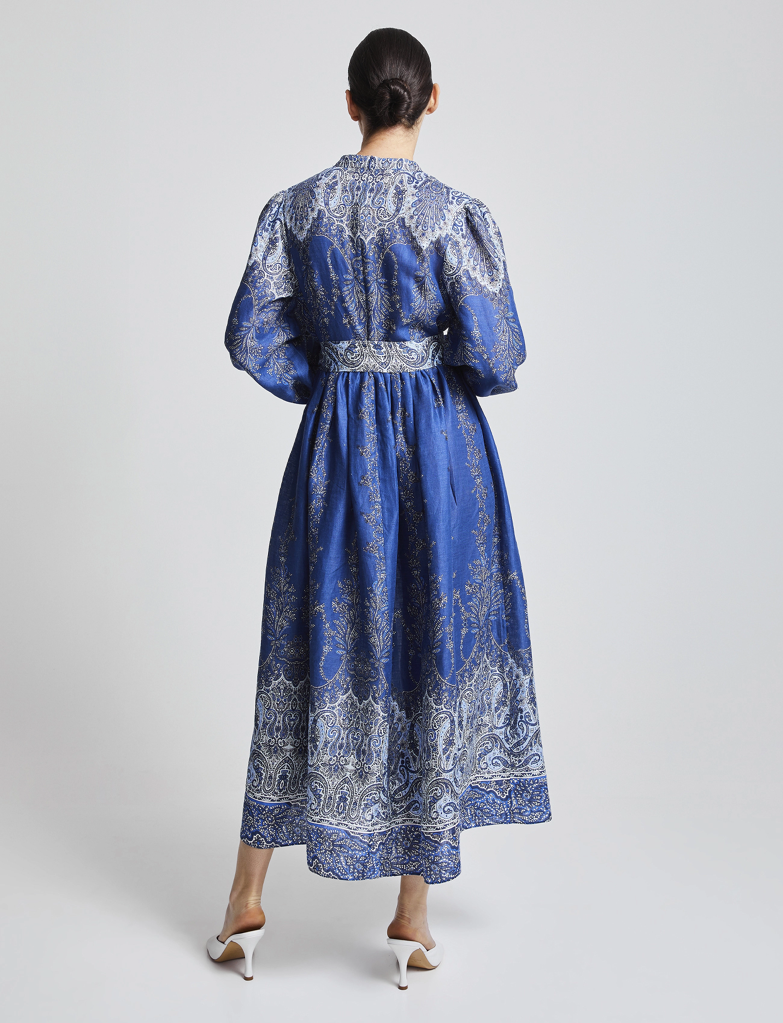 Andiata - Radlea Dress - blue paisley print - 3