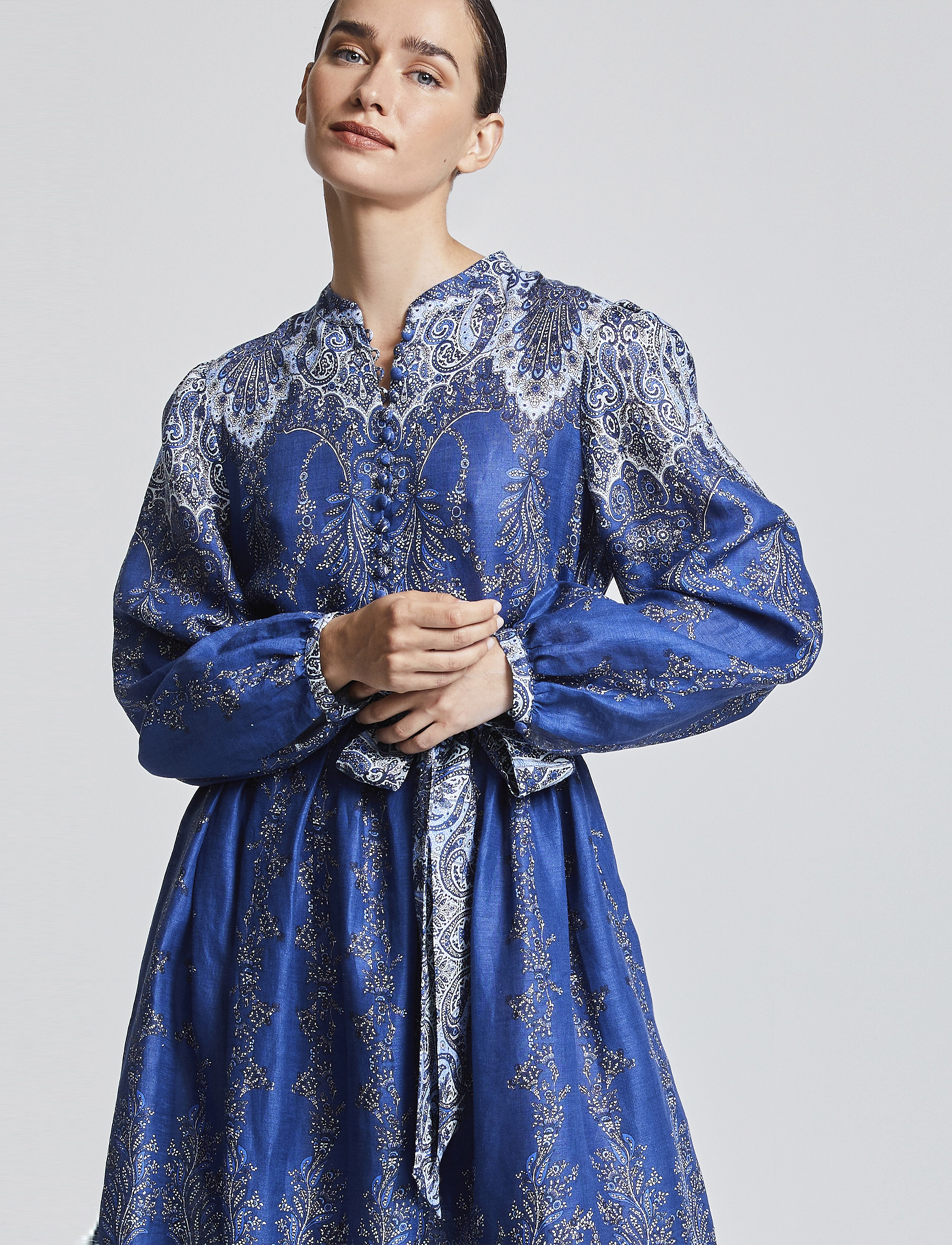 Andiata - Radlea Dress - blue paisley print - 4