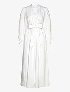 Radelle Linen Dress - CHALK WHITE