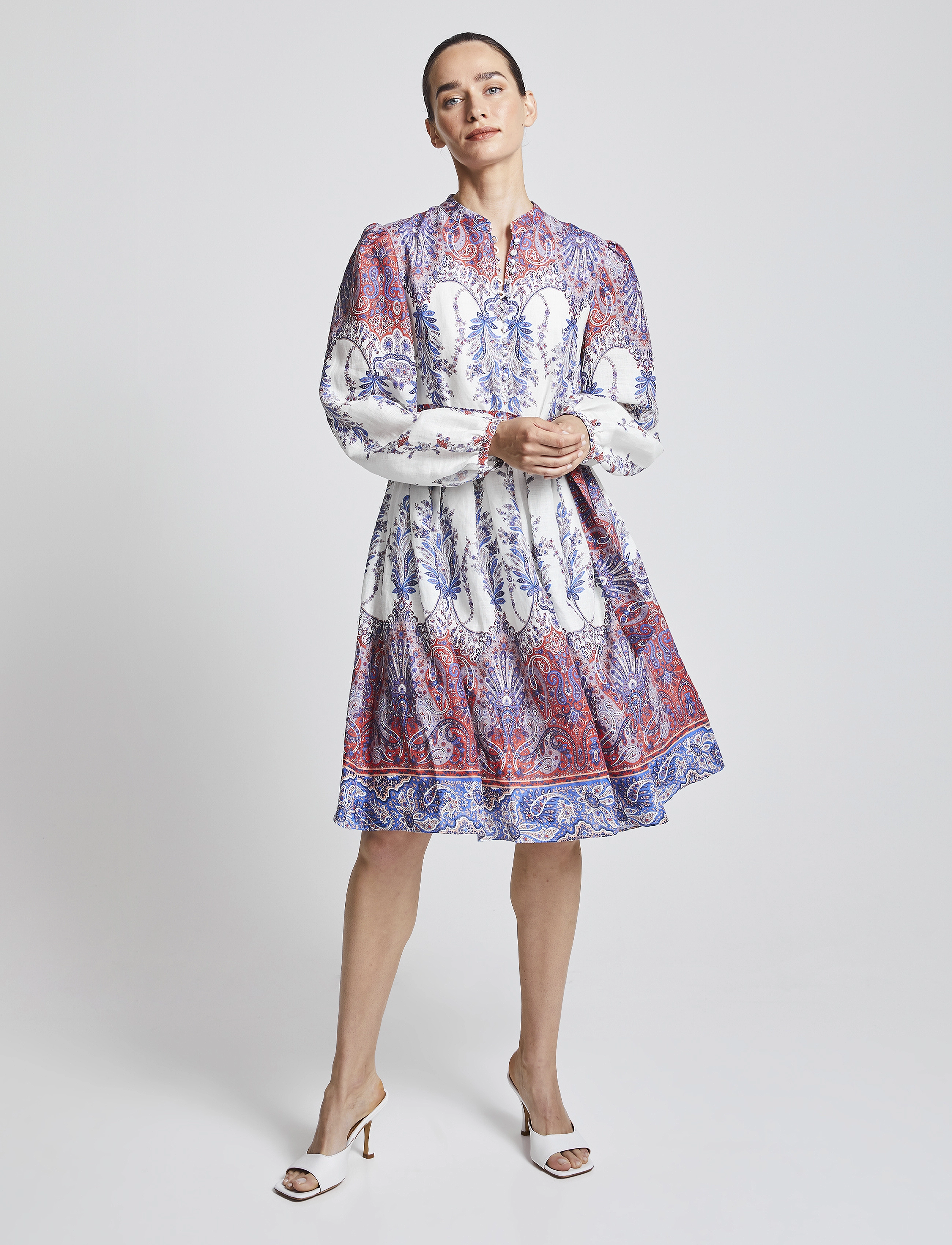 Andiata - Radika dress - red paisley print - 3