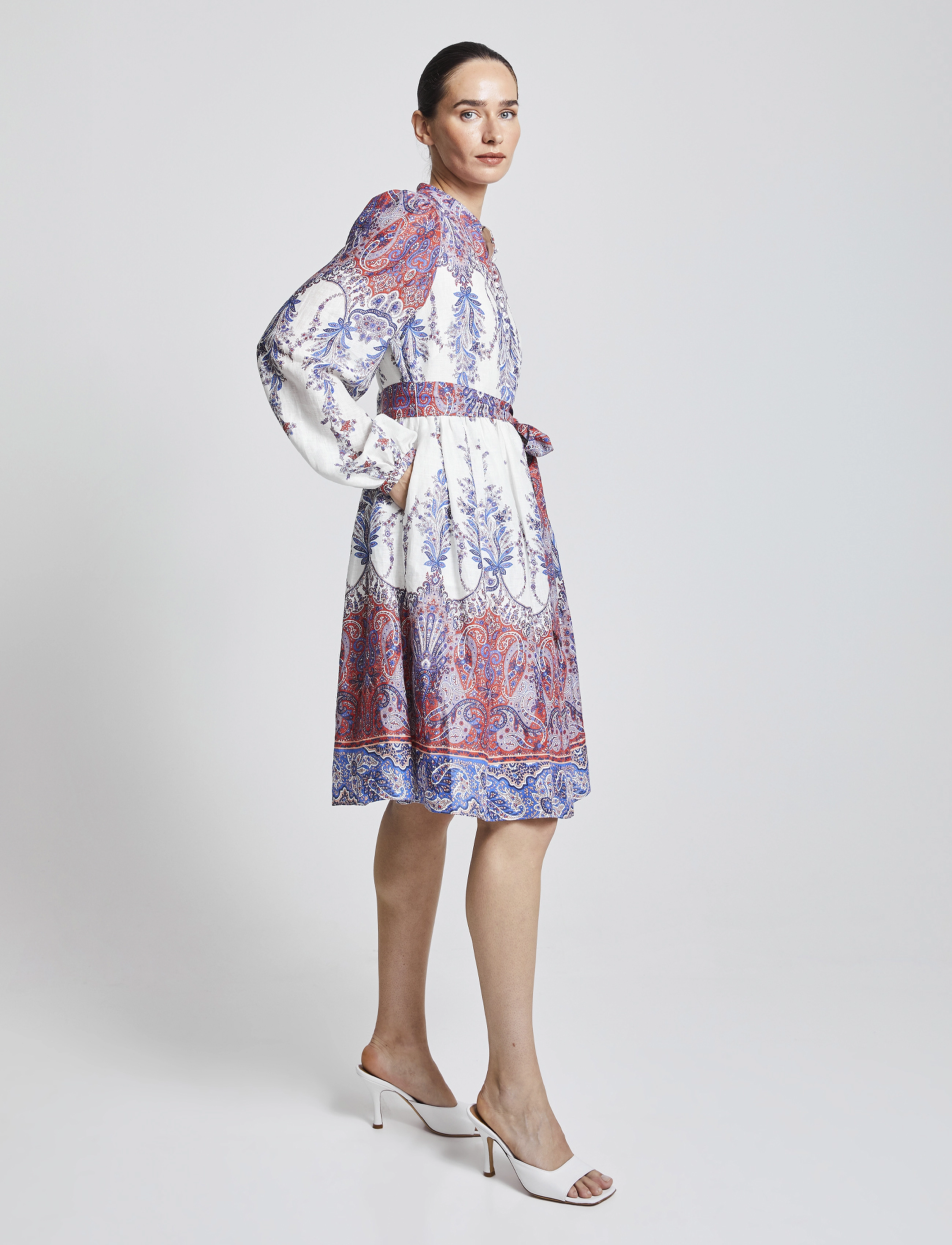 Andiata - Radika dress - red paisley print - 4