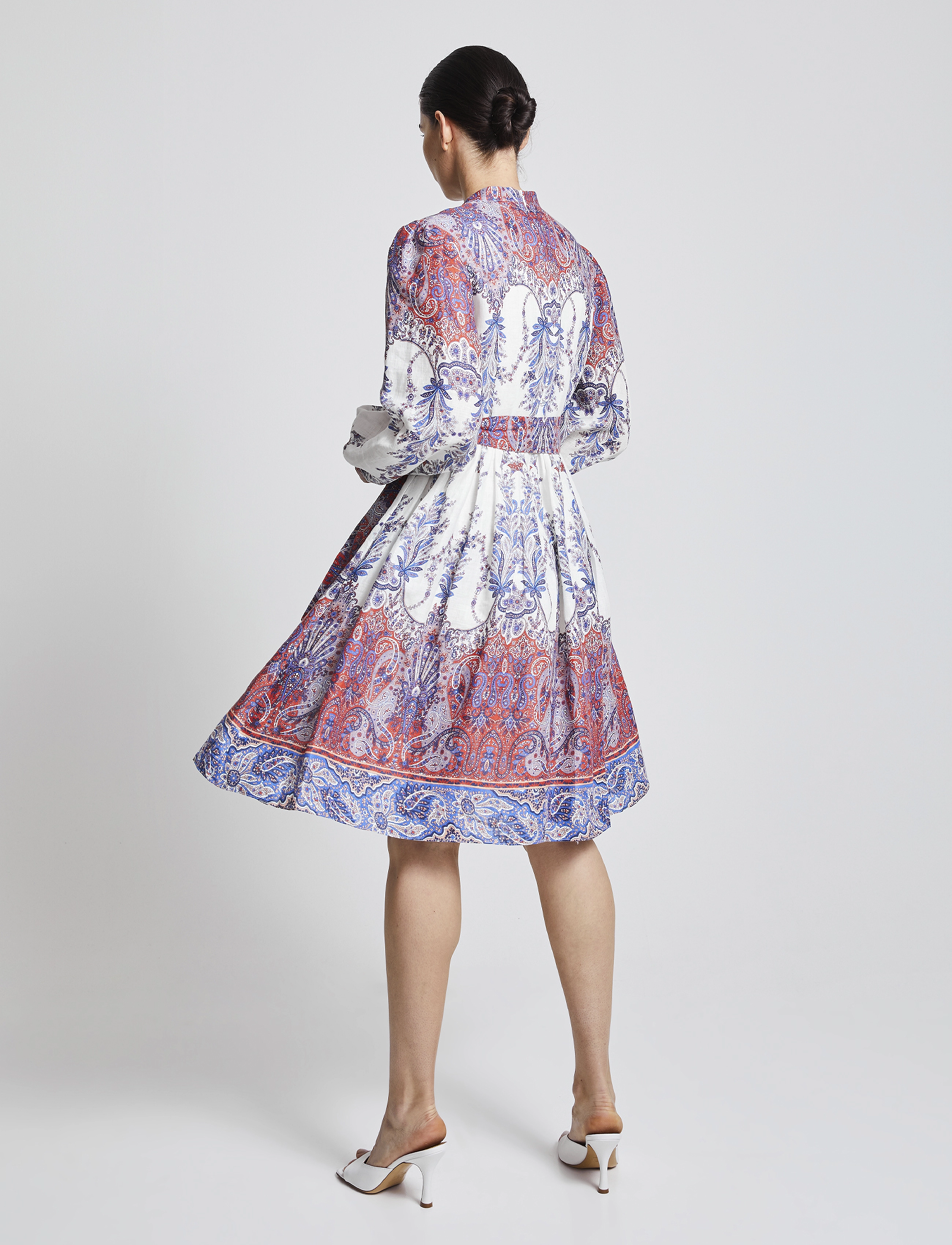 Andiata - Radika dress - red paisley print - 5