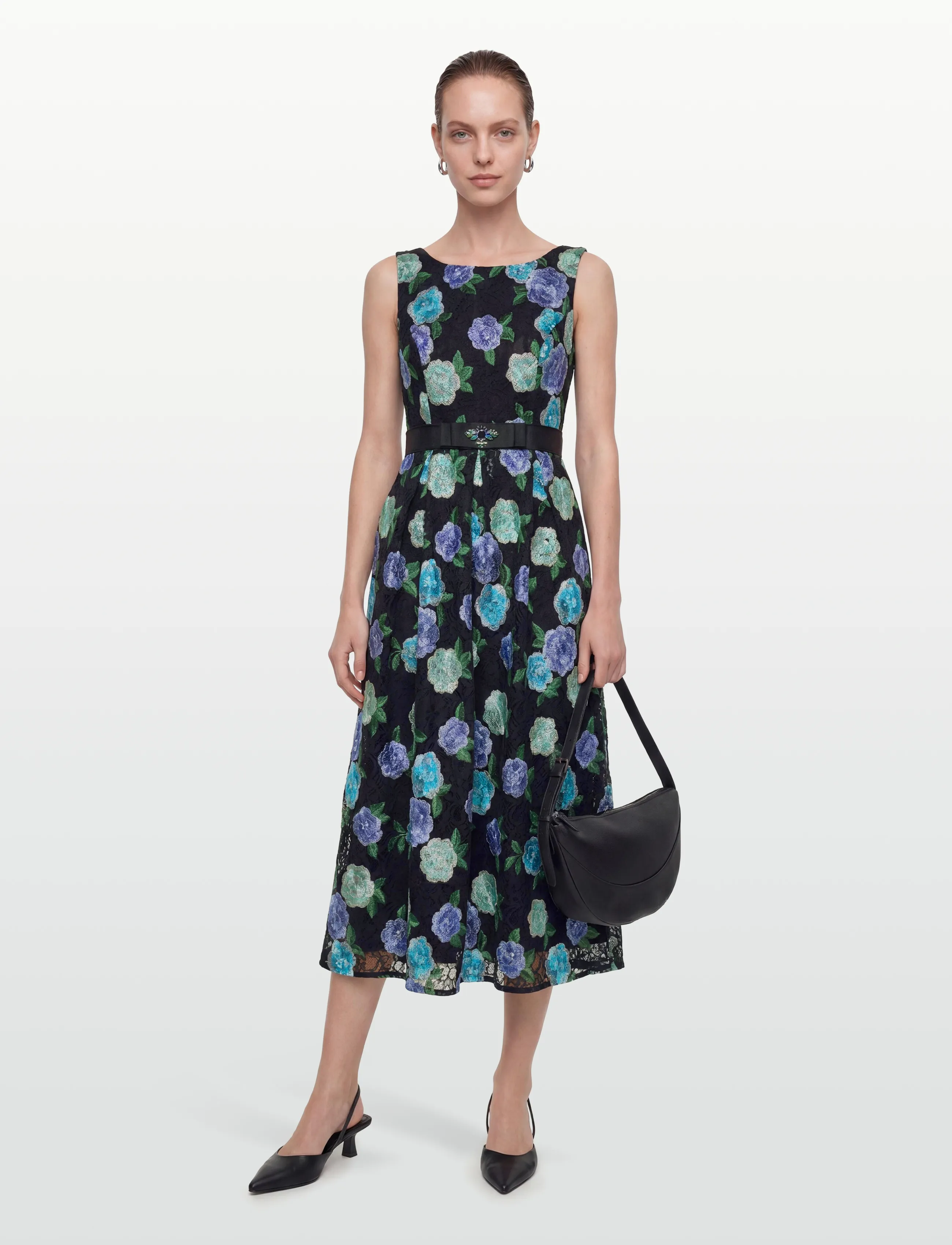 Andiata Pelagia 3 - Midikleidid - FLORAL LACE / black