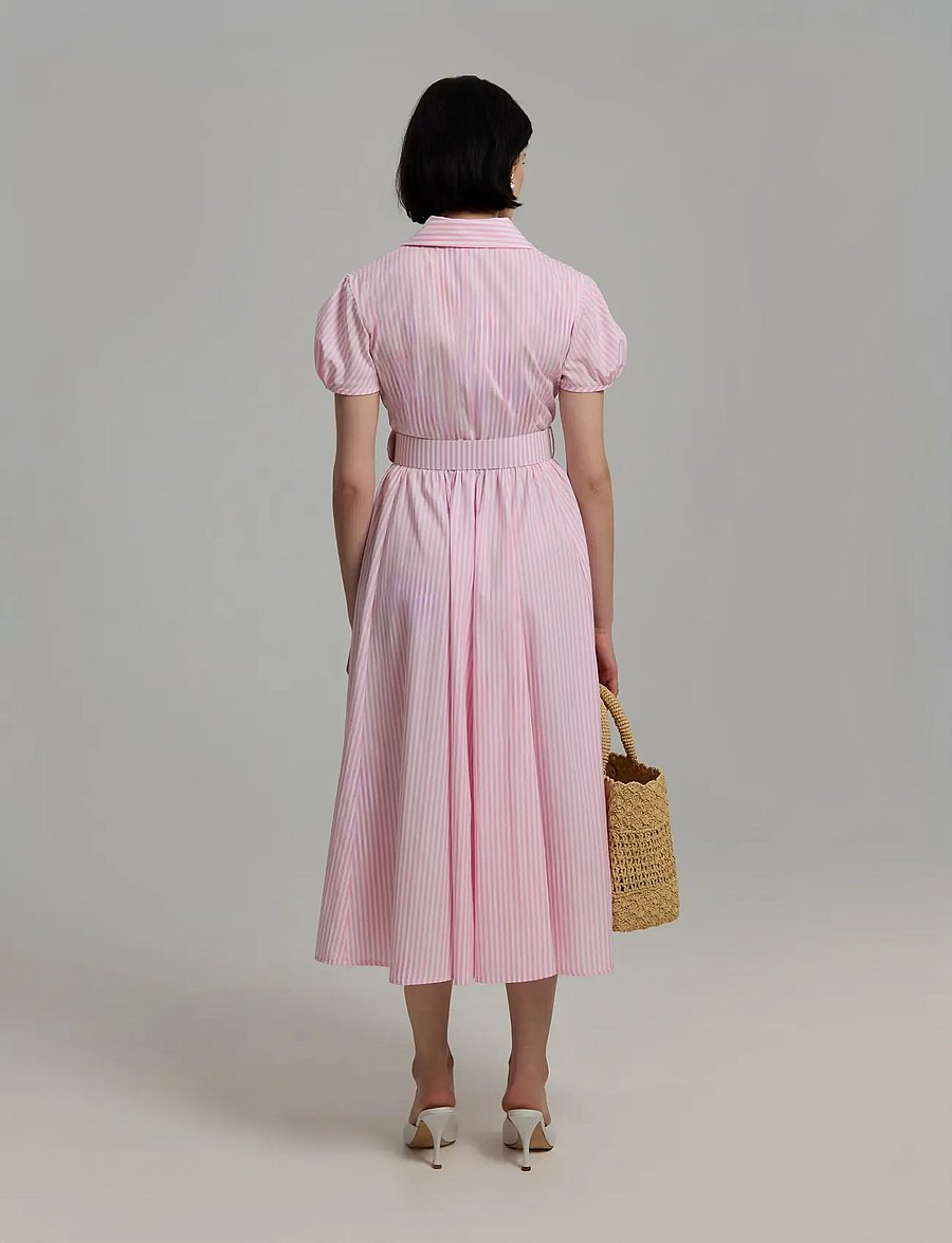 Andiata - Shane - midi-kleider - pink stripe - 3
