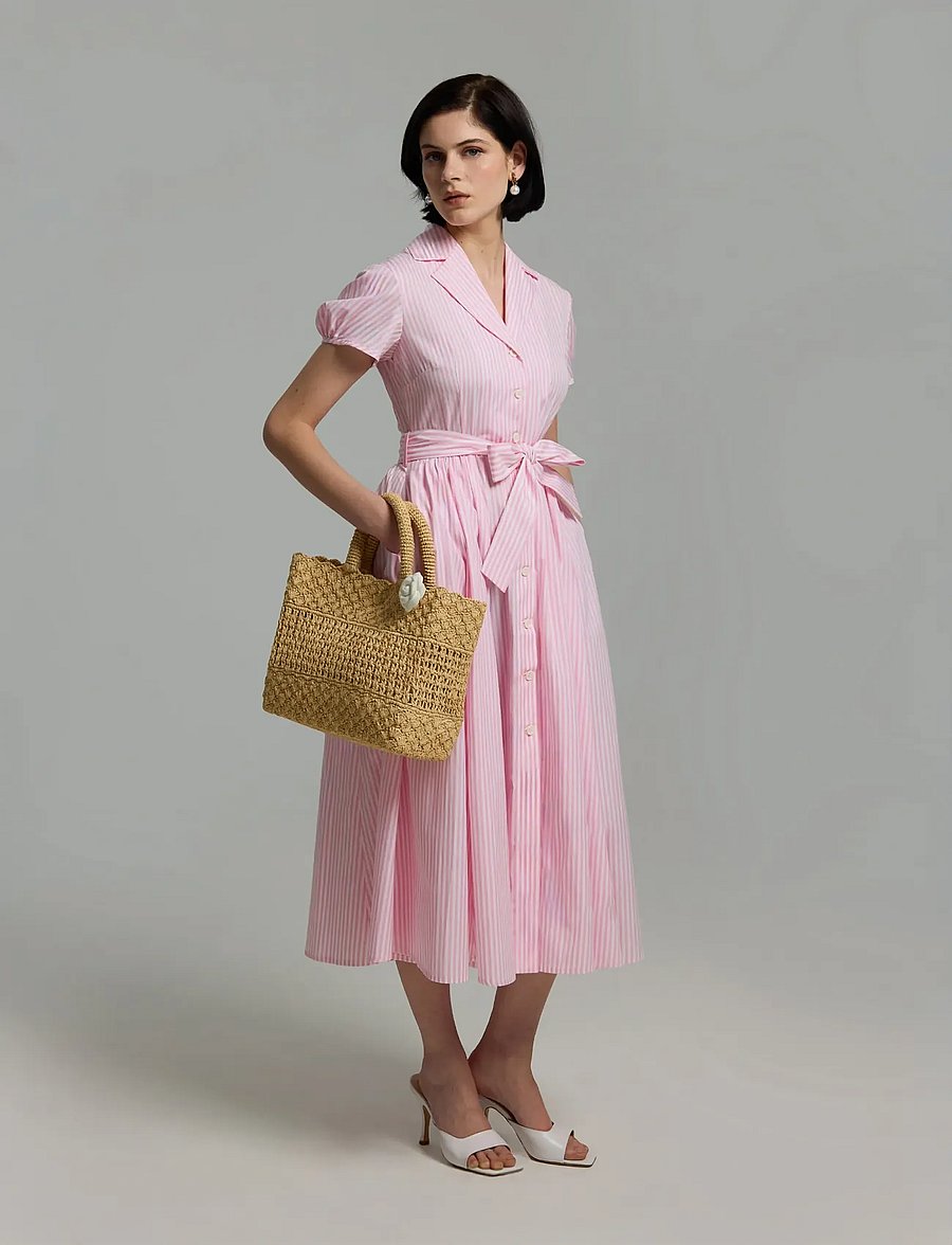 Andiata - Shane - midi-kleider - pink stripe - 4