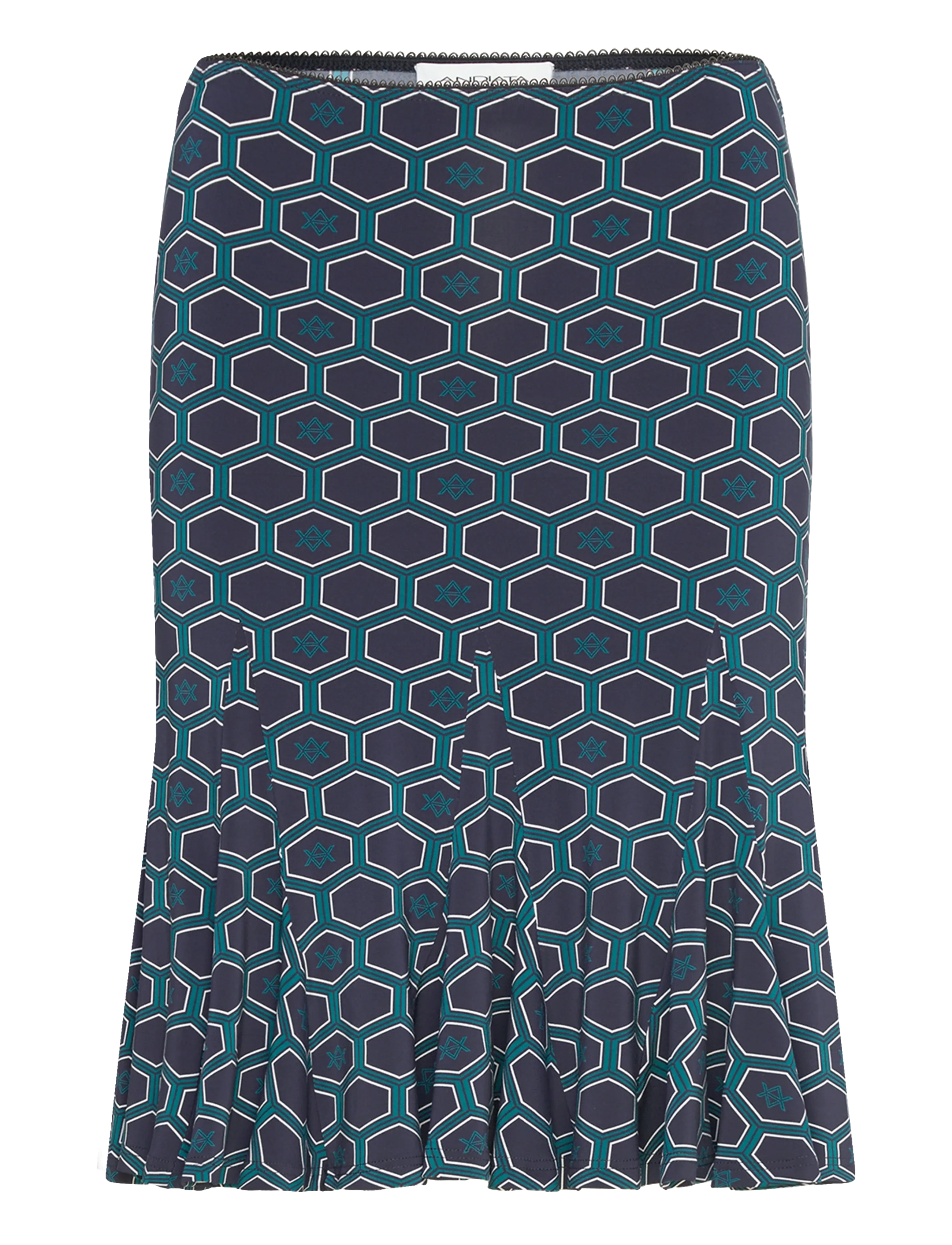 Andiata Fazia 55 - Midi nederdele - ANDIATA MONOGRAM / navy