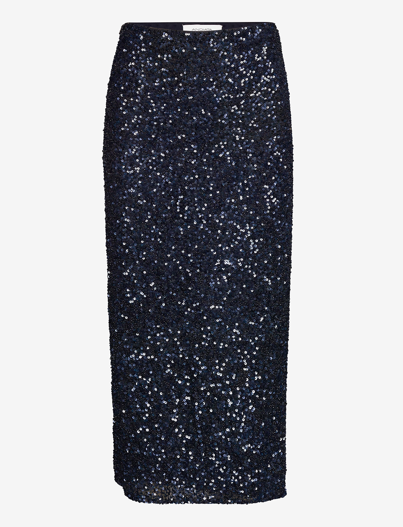 Andiata - SIRALIE LONG SEQUIN SKIRT - midnight blue - 0