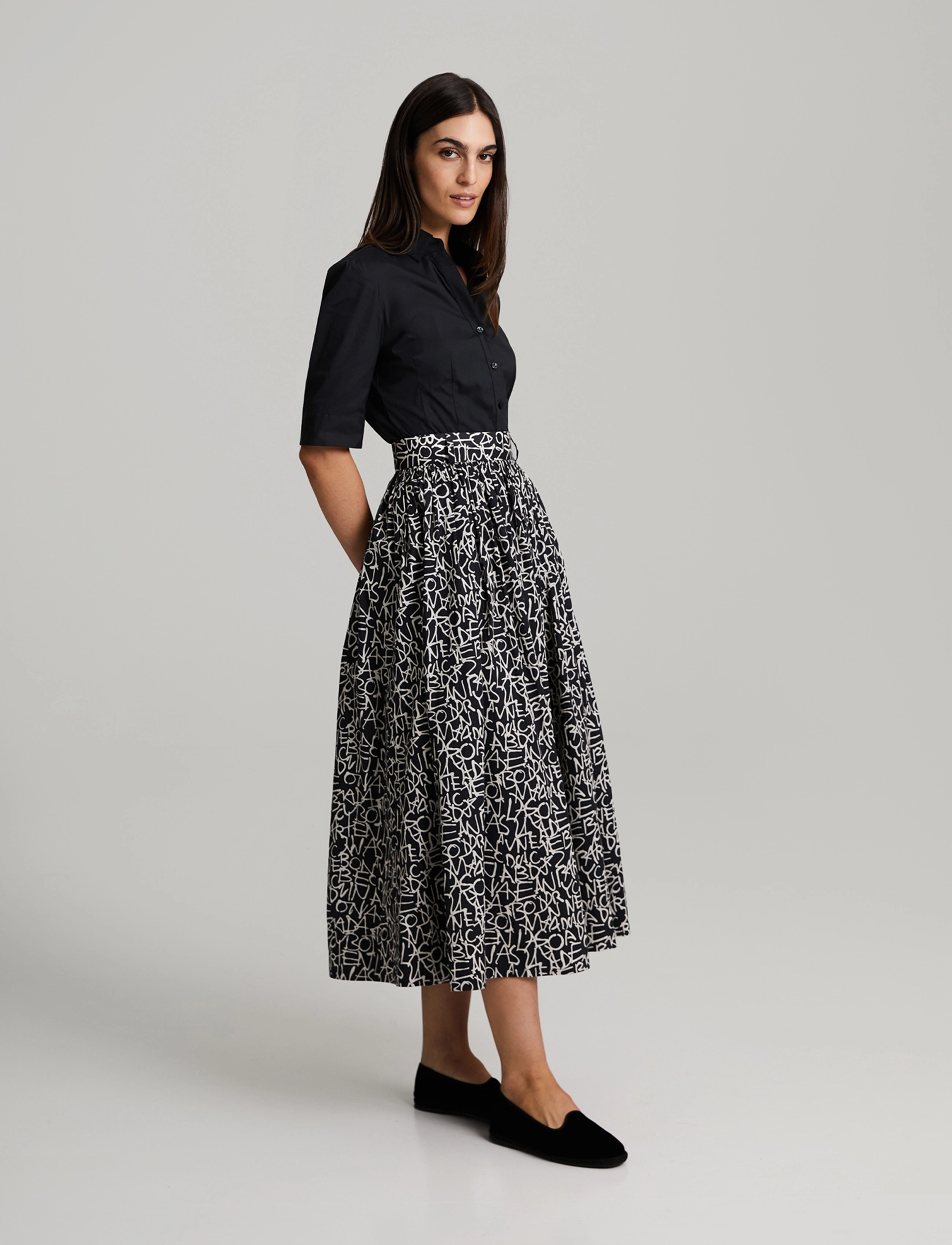 Andiata - Fiia 85 - midi skirts - black - 3