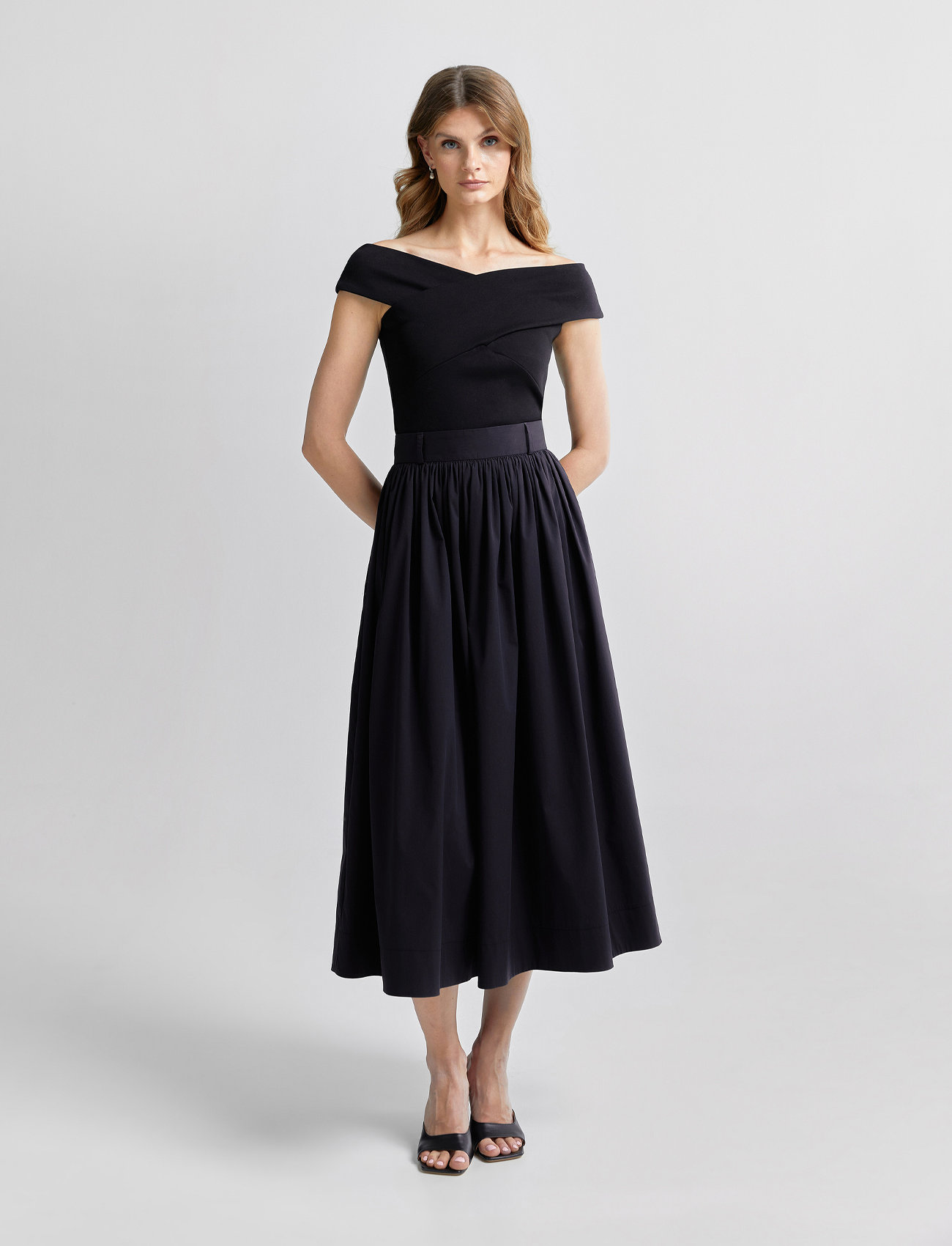 Andiata - Fiia 85 skirt - jupes midi - black - 0