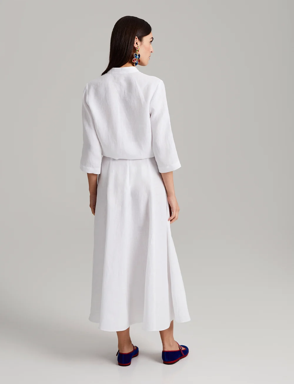 Andiata - Leea 85 - midi nederdele - brilliant white - 4