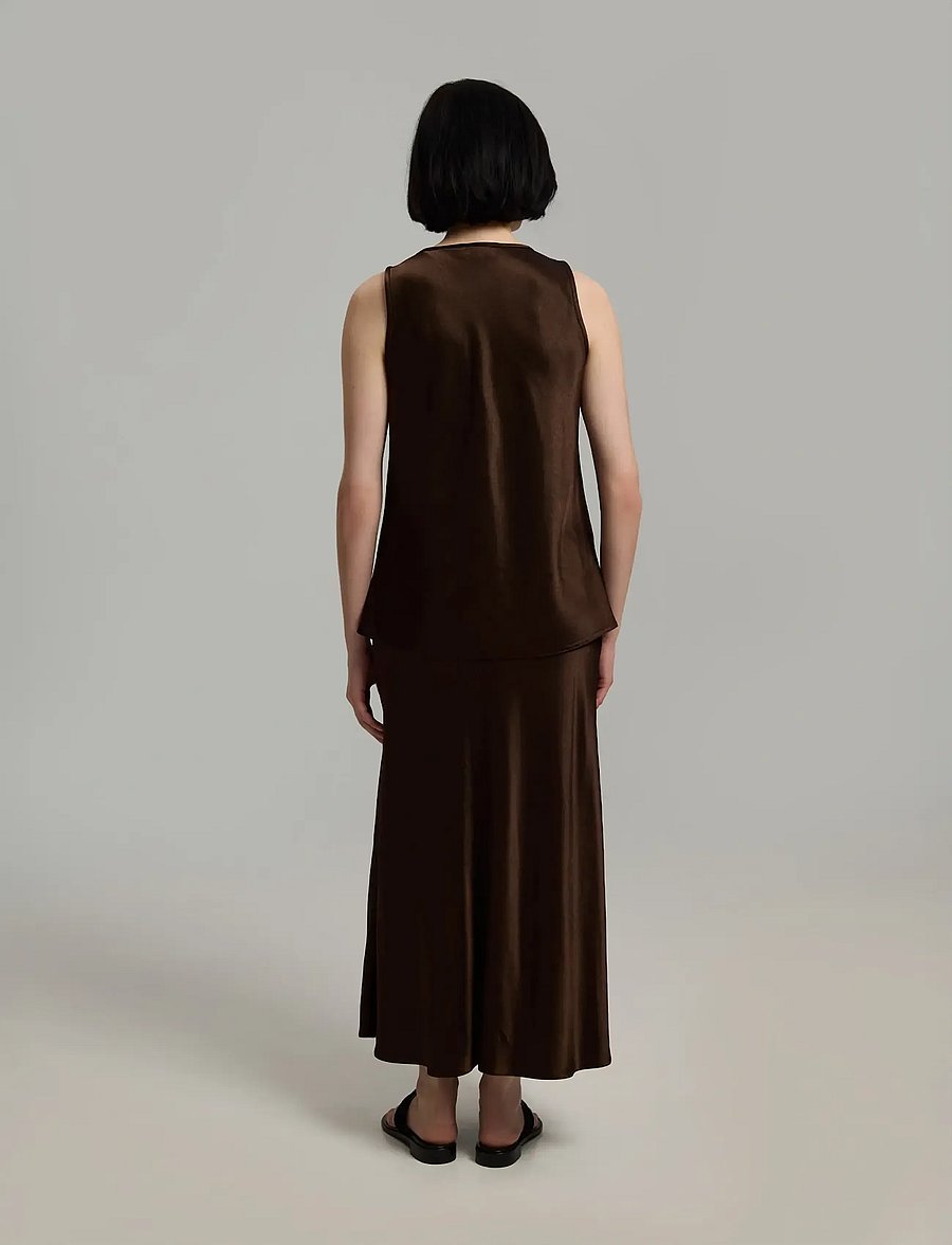 Andiata - Kath 90 - satin skirts - mocha - 4