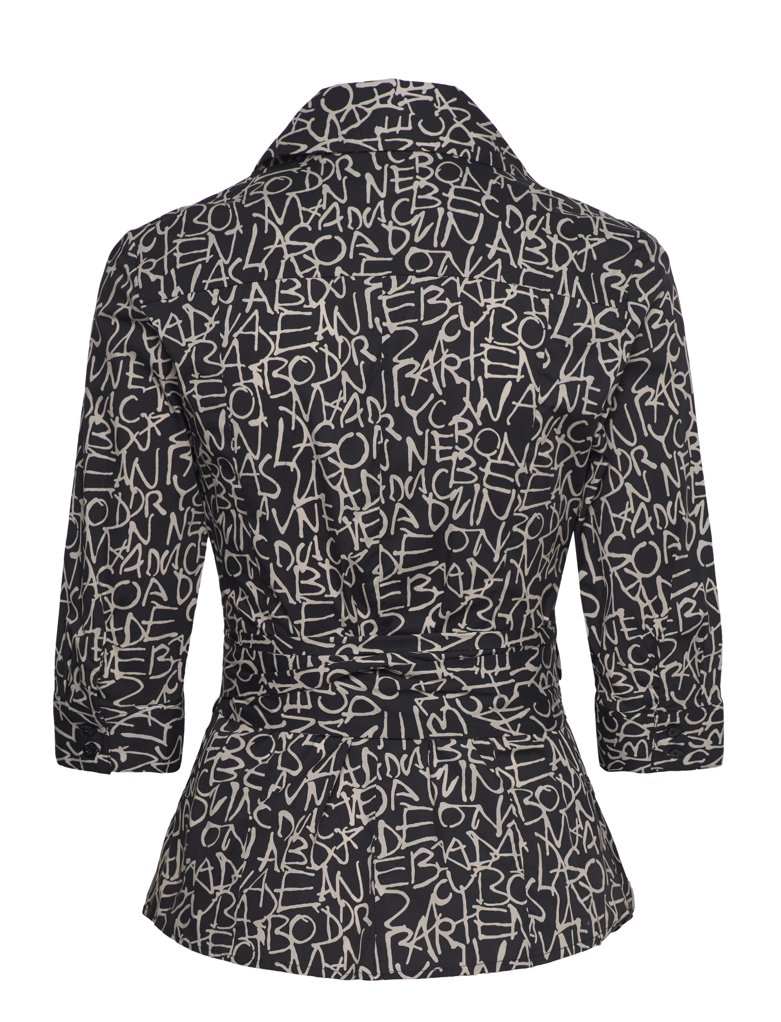 Andiata - Kiira - kurzämlige blusen - typography print - 2