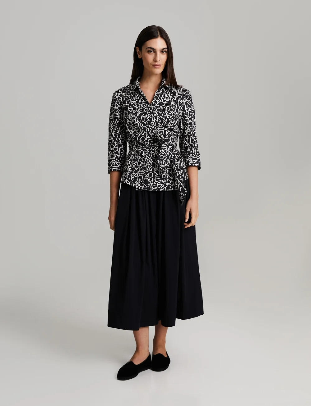 Andiata - Kiira - lühikeste varrukatega pluusid - typography print - 3