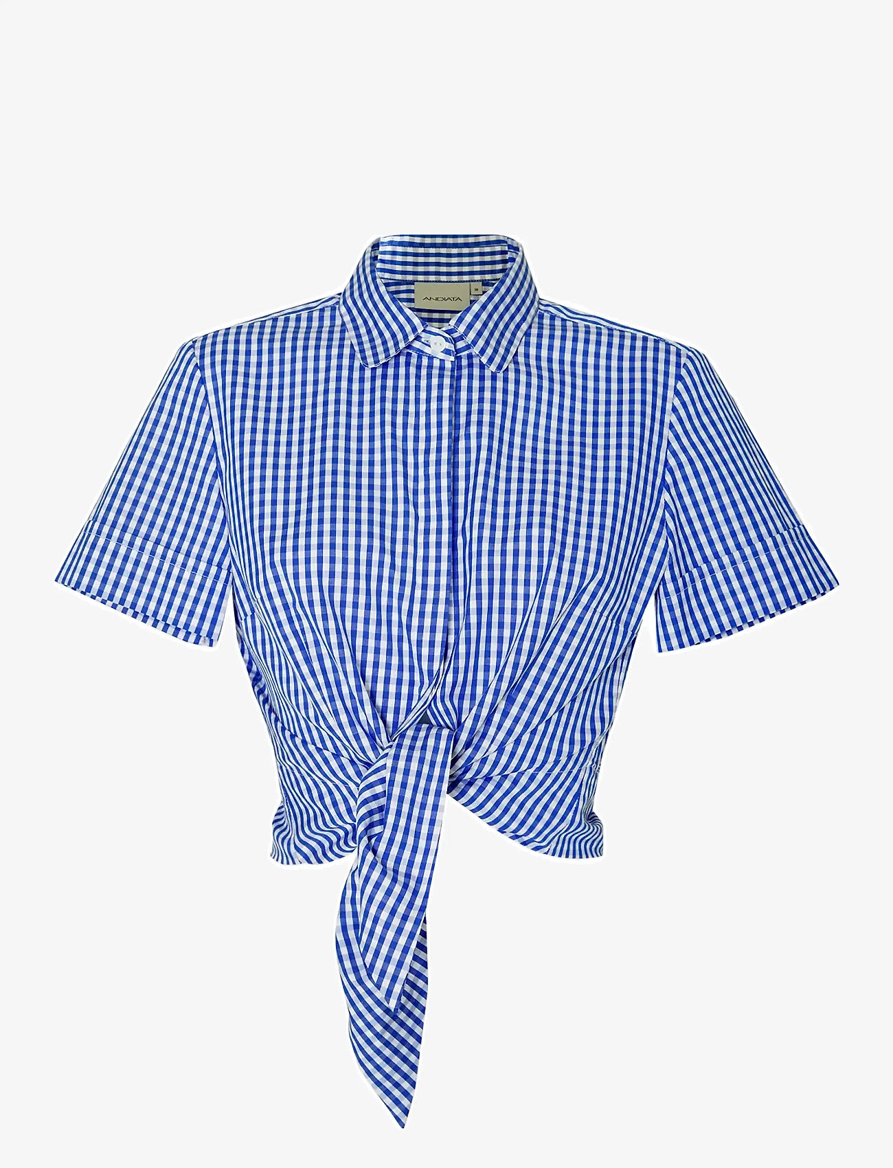 Andiata - Ariadne - kurzärmlige hemden - blue gingham - 0