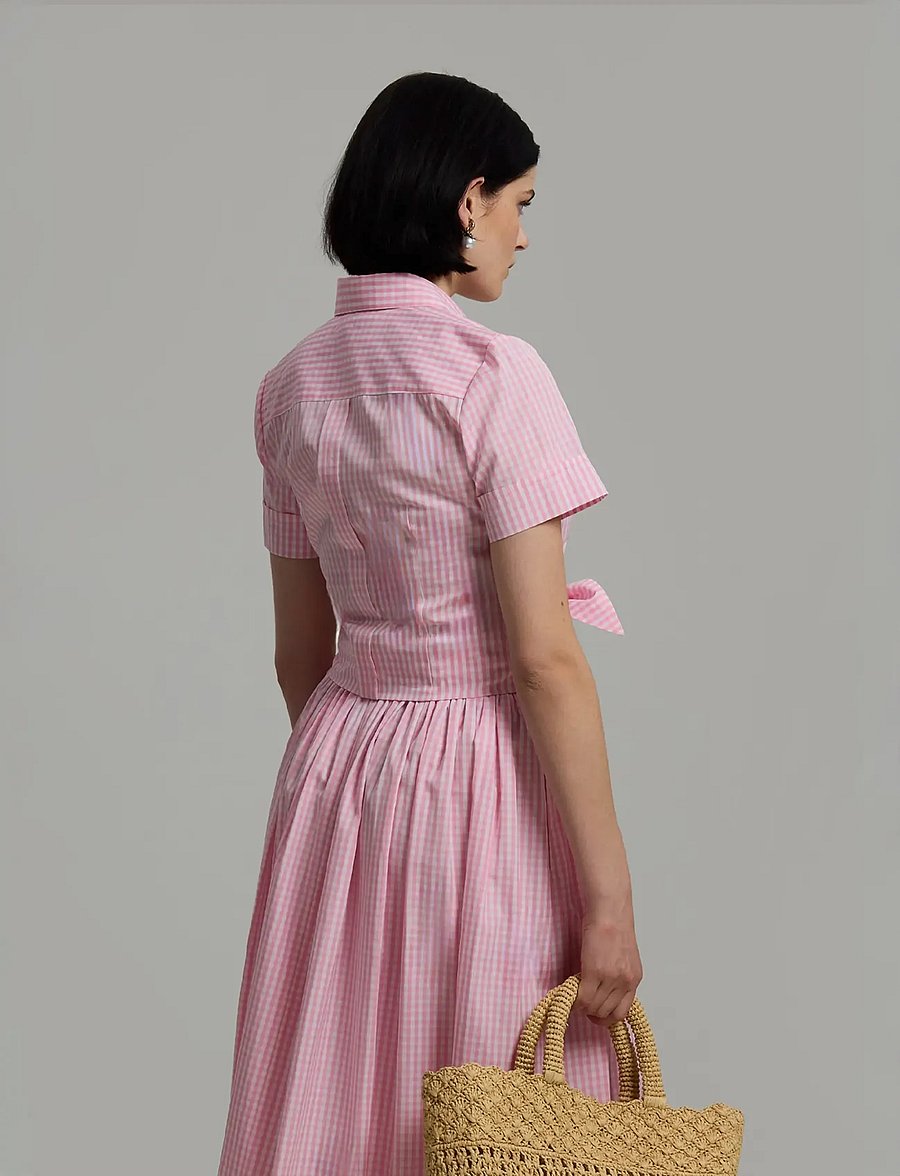 Andiata - Ariadne - jeansskjortor - pink gingham - 2
