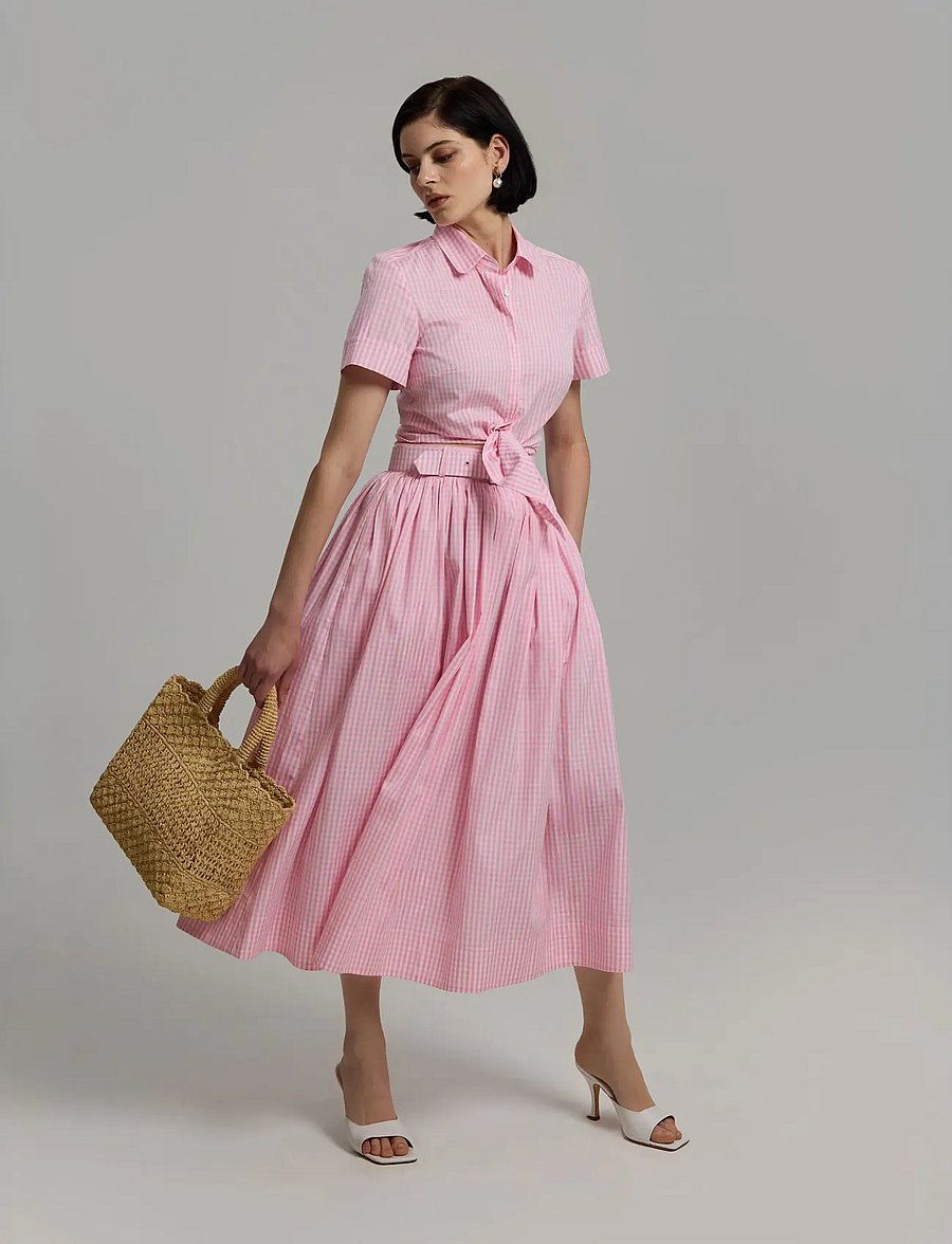 Andiata - Ariadne - jeansskjortor - pink gingham - 3