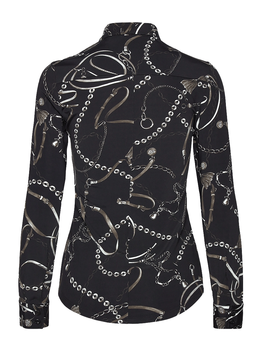 Andiata - Gerri T - džinsiniai marškiniai - chain print - 2