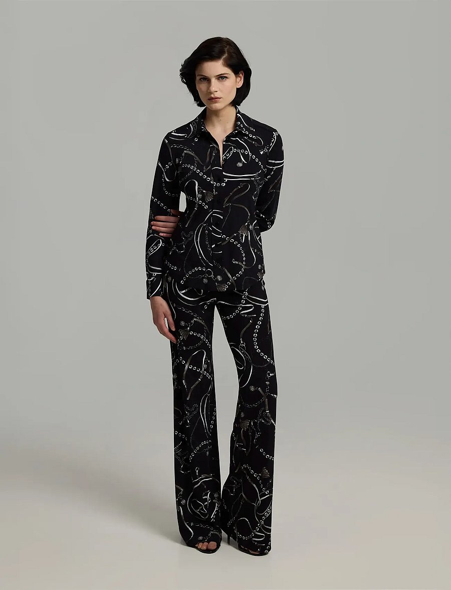 Andiata - Gerri T - džinsiniai marškiniai - chain print - 0