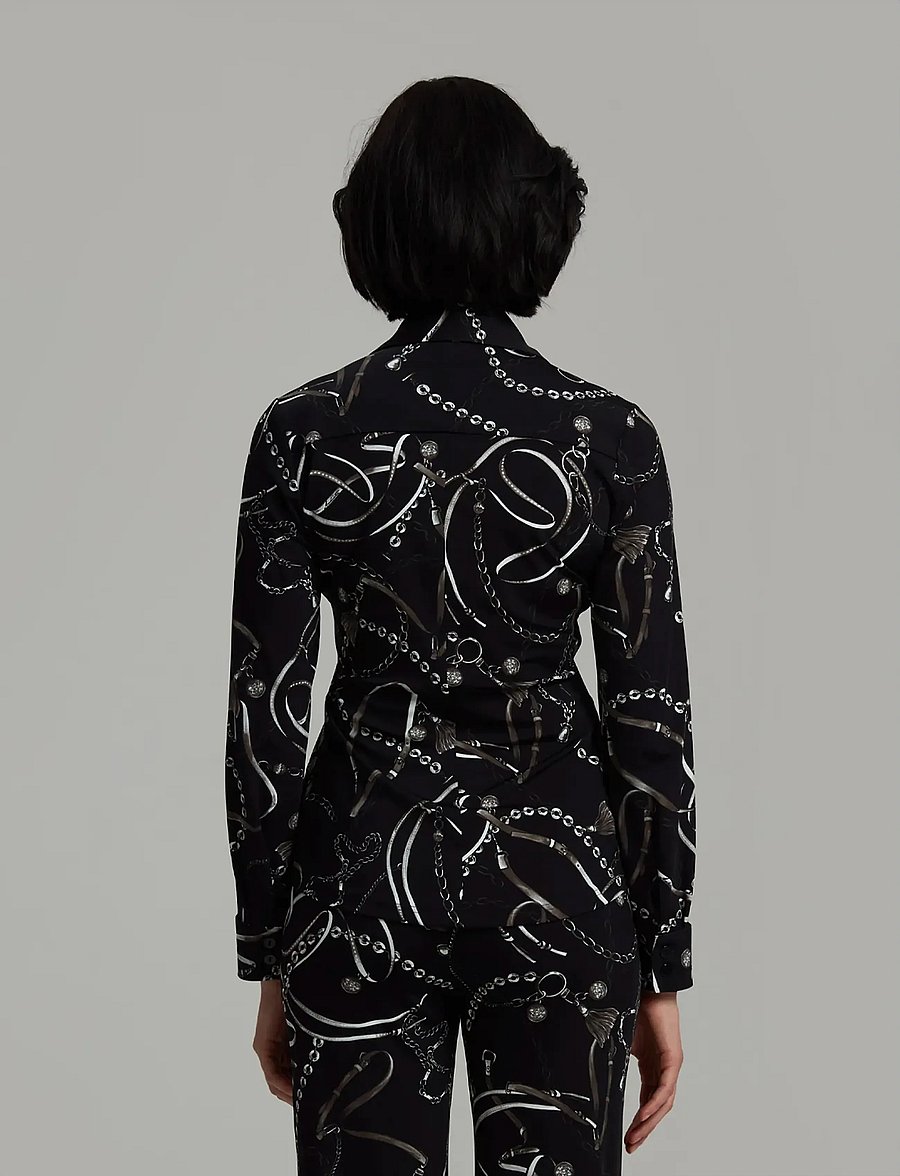 Andiata - Gerri T - džinsiniai marškiniai - chain print - 4