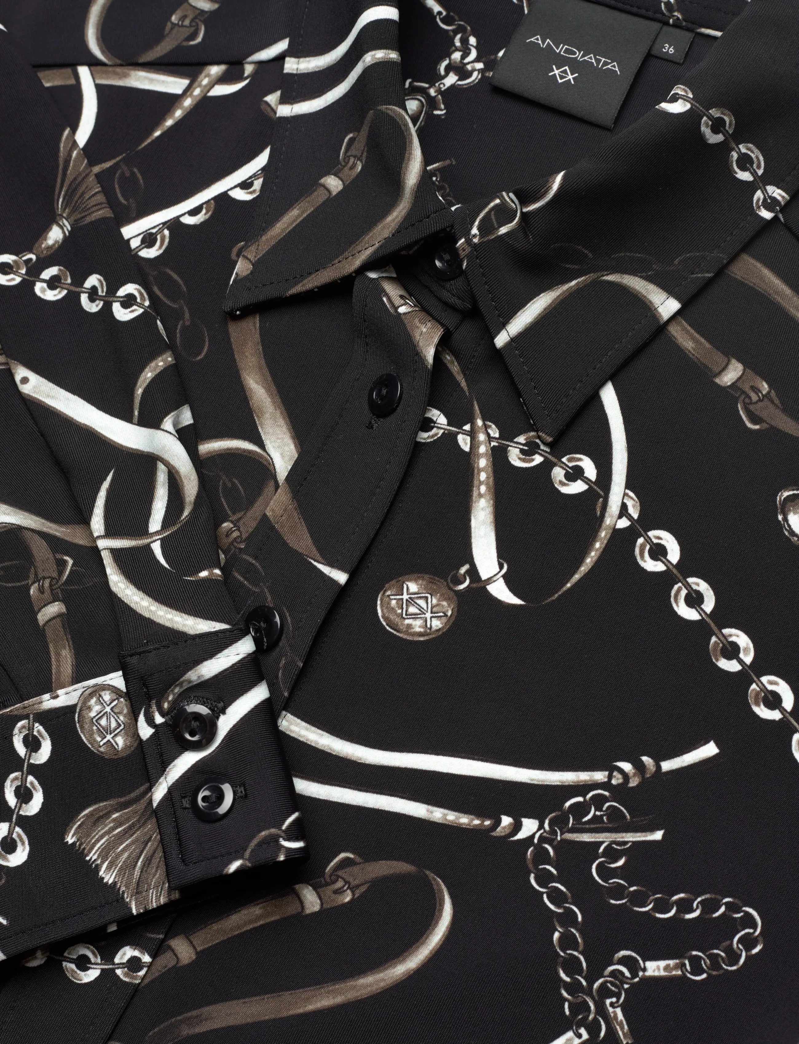 Andiata - Gerri T - langärmlige hemden - chain print - 5