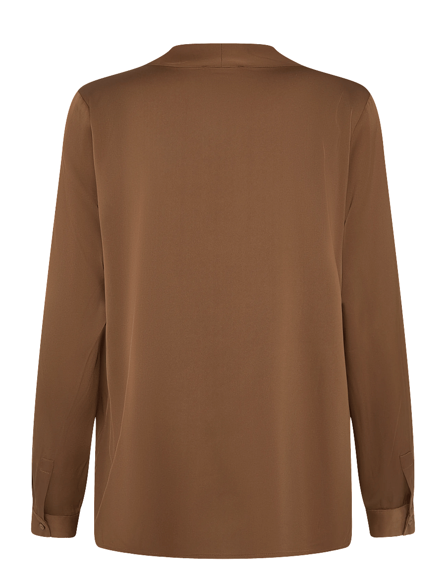 Andiata - Elle Blouse - langærmede bluser - cognac - 1