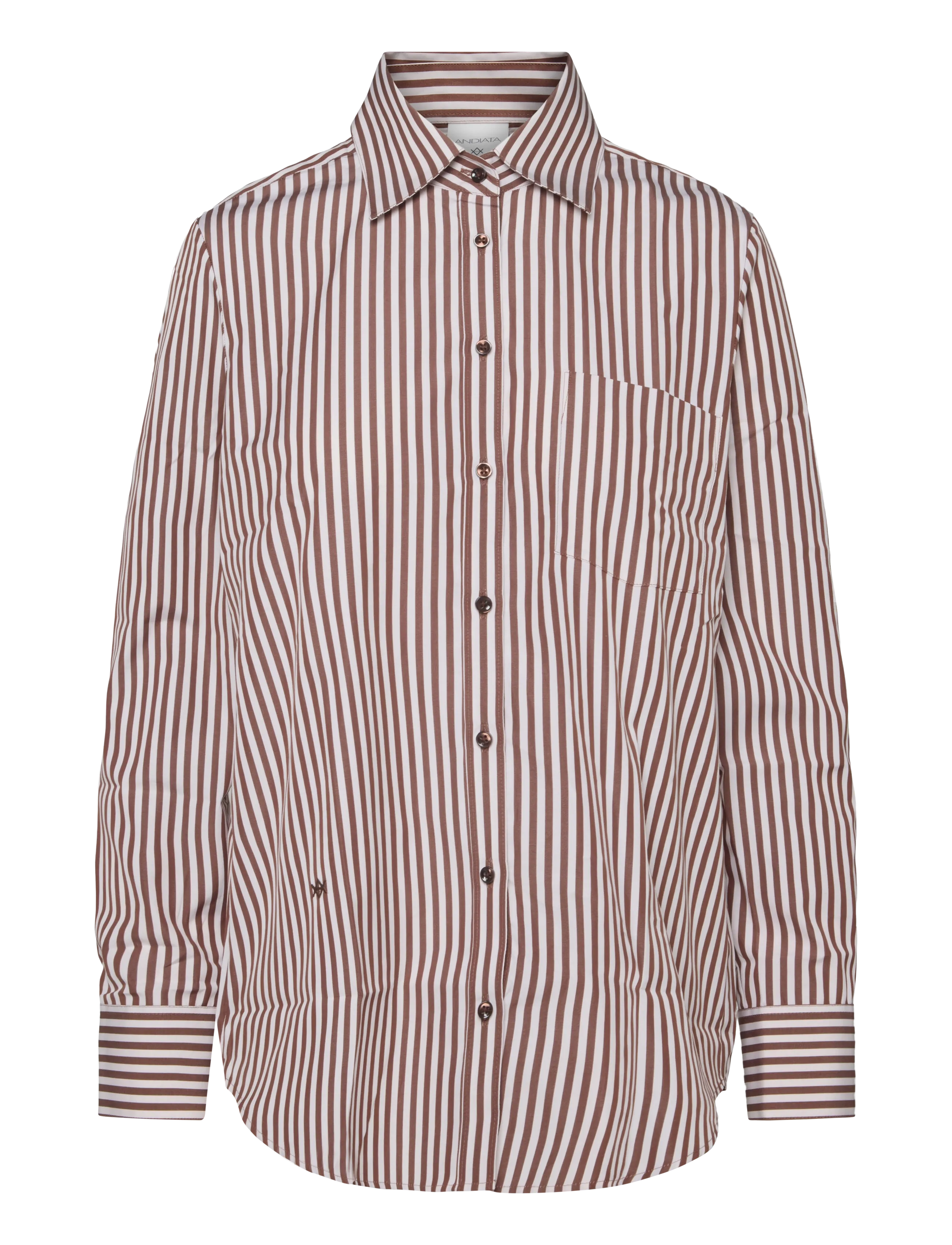 Andiata Nicci shirt - Andiata - STRIPES / brown