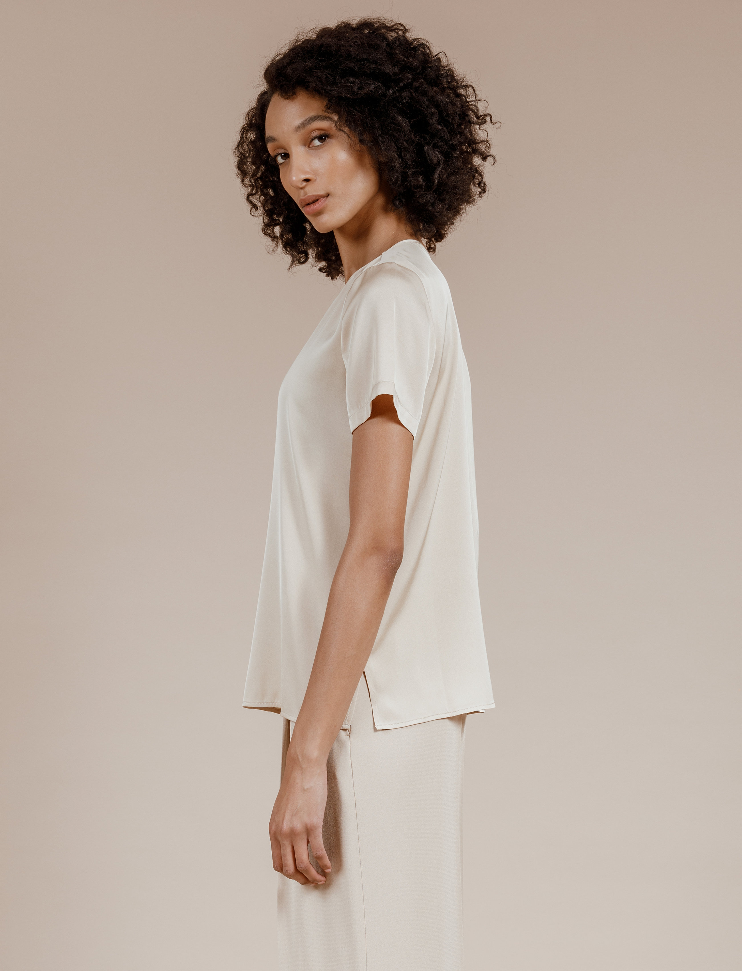 Andiata - BLOOMIE SILK BLOUSE - honey - 3