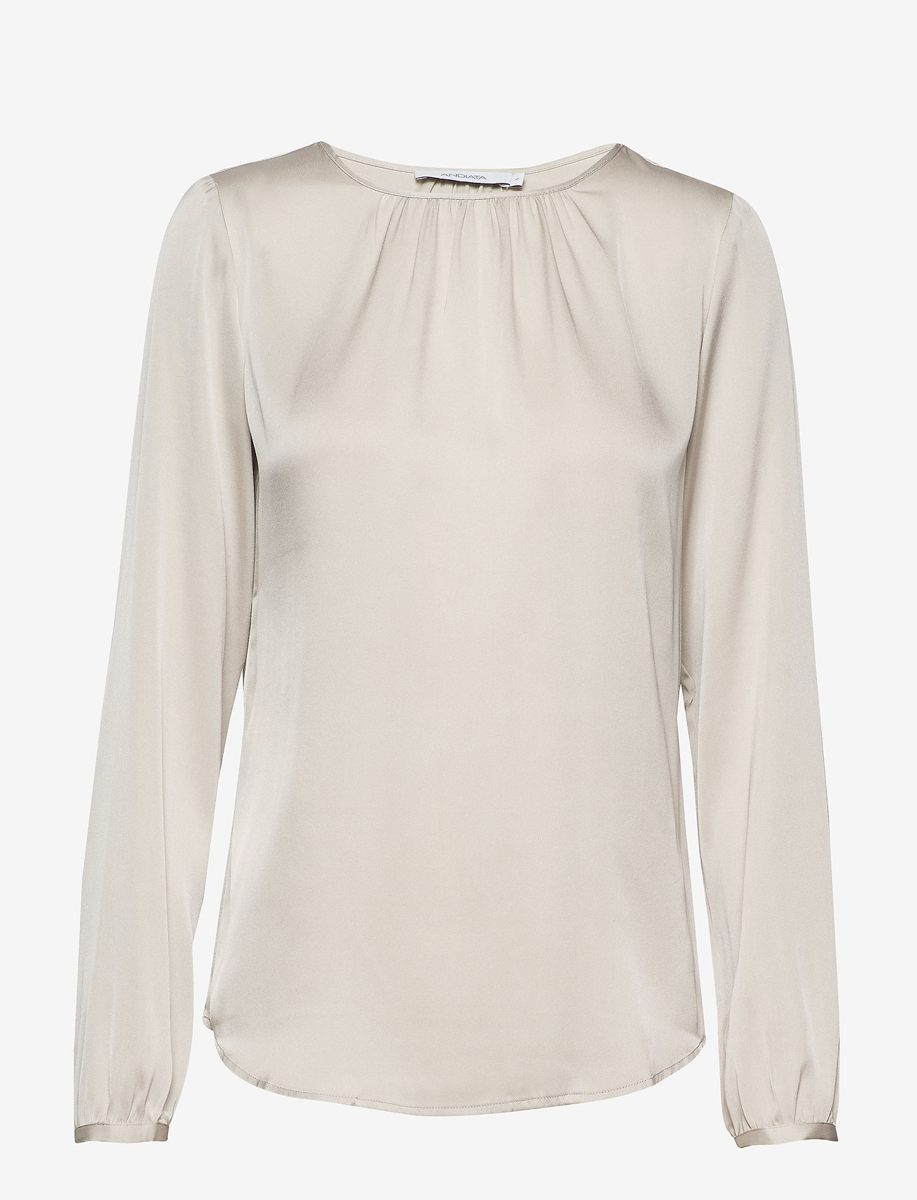 JANNI SILK BLOUSE - LIGHT GREY