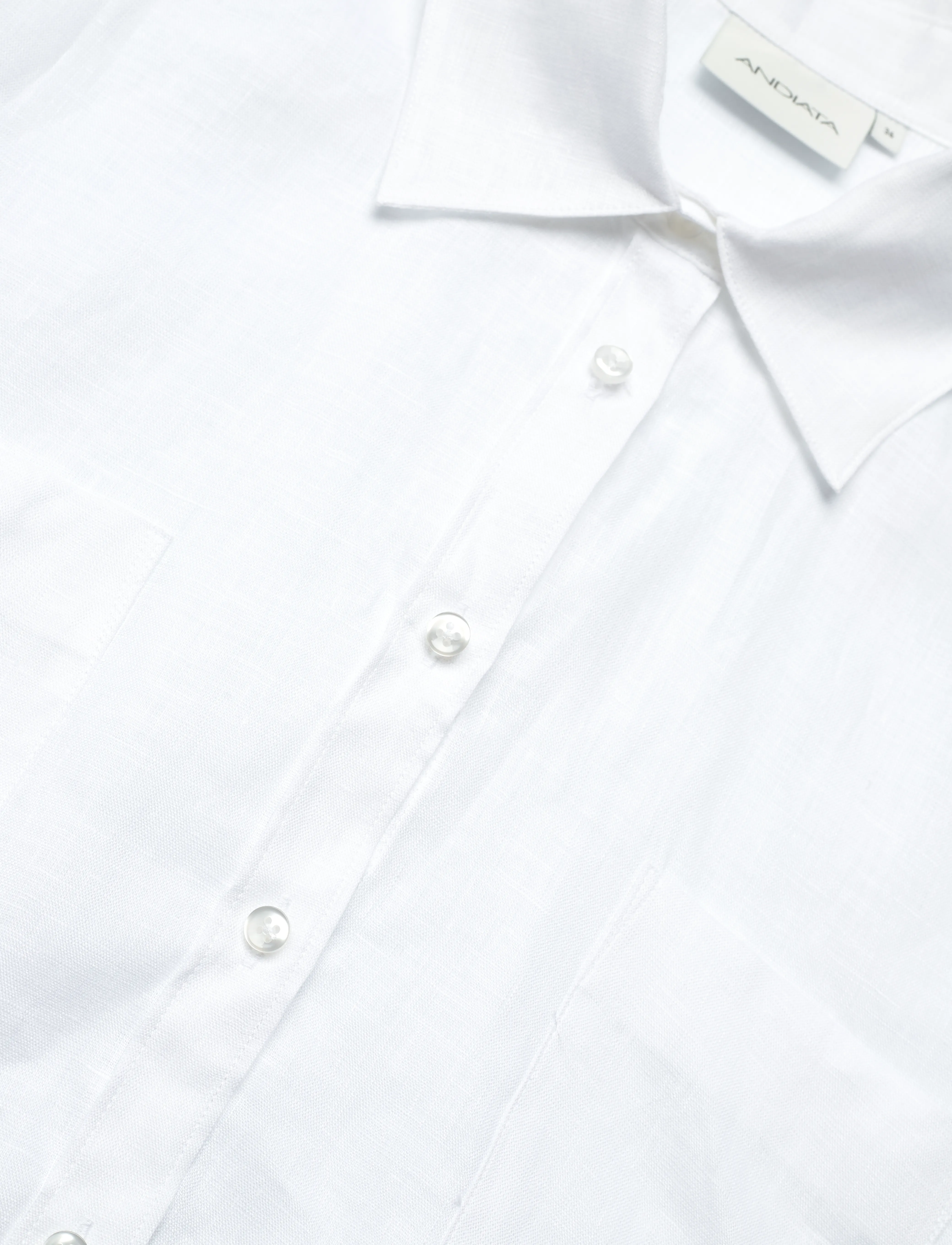 Andiata - Nicci 2 - pellavakauluspaidat - brilliant white - 5