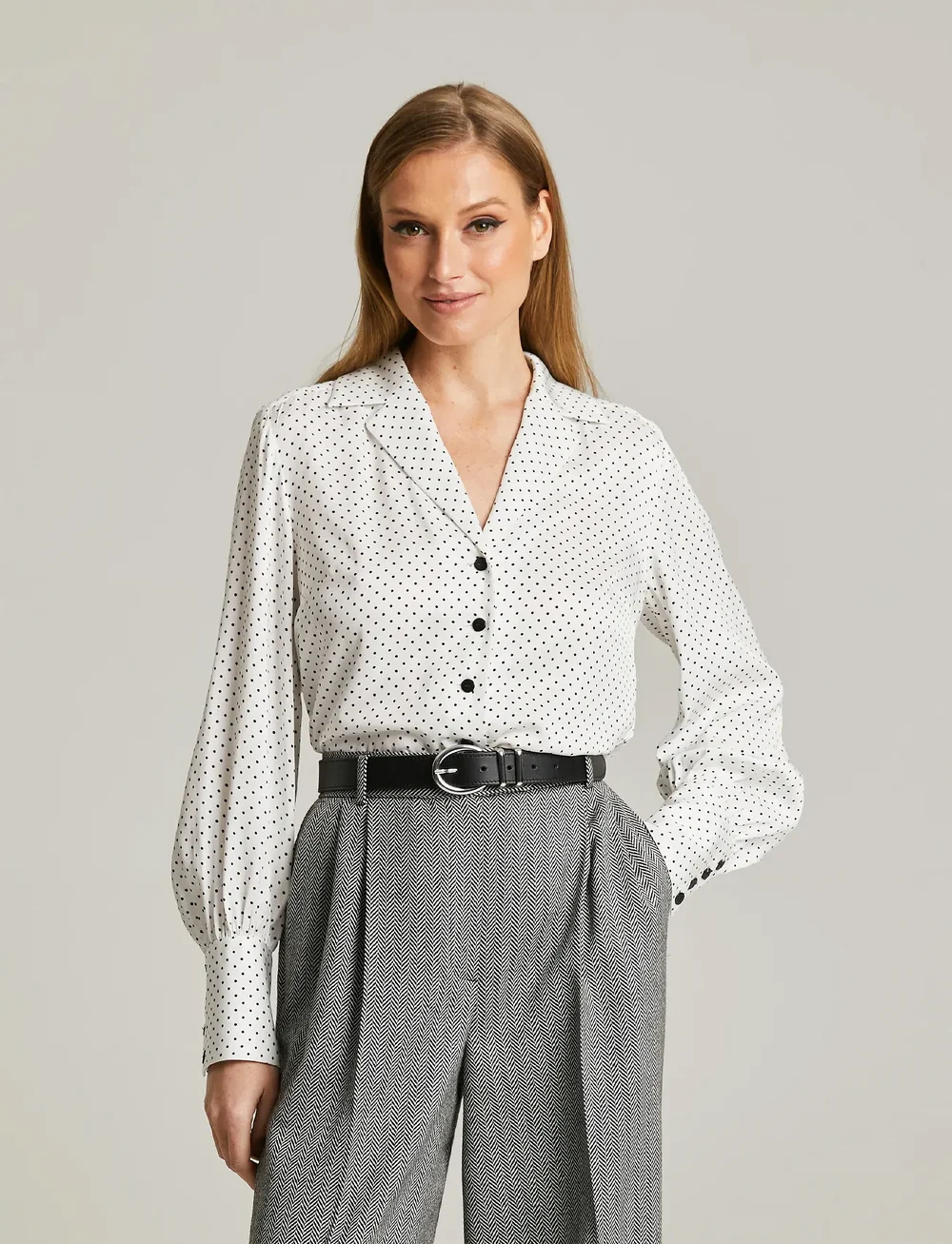 Andiata - Kathy 2 - jeansblouses - tiny dots - 0