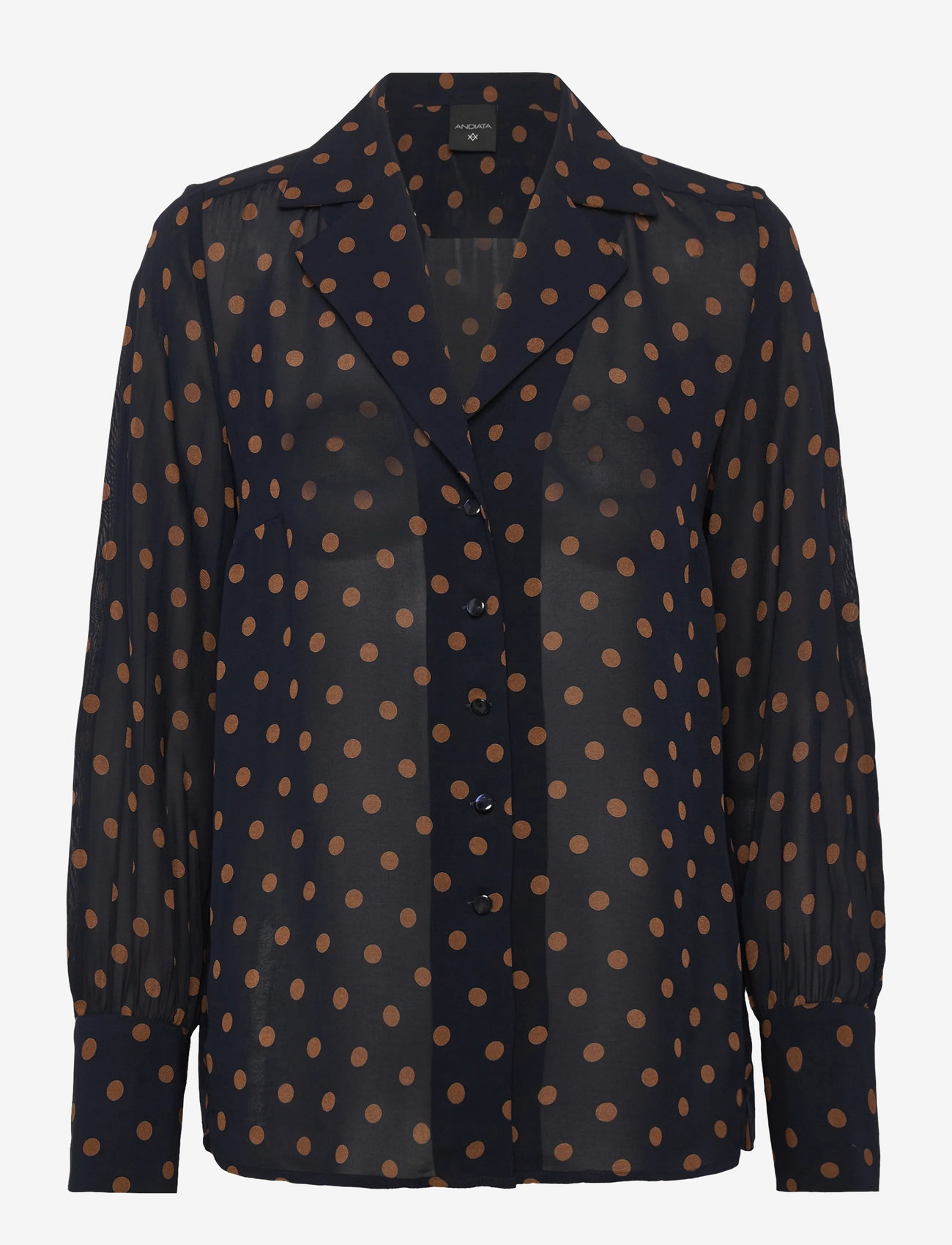 Andiata - Kathy 2 - long-sleeved blouses - polka dots - 0