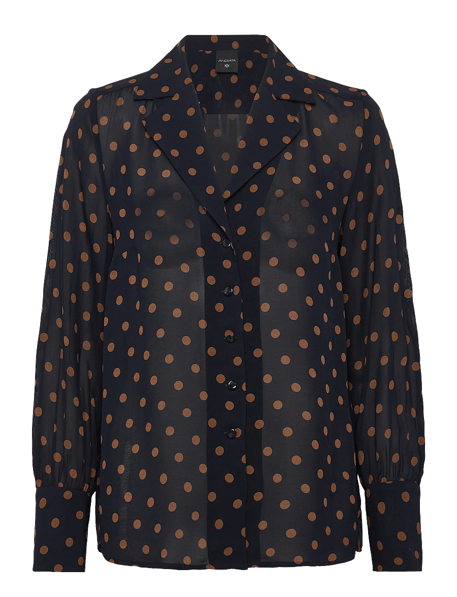 Andiata - Kathy 2 - long sleeved blouses - polka dots - 1