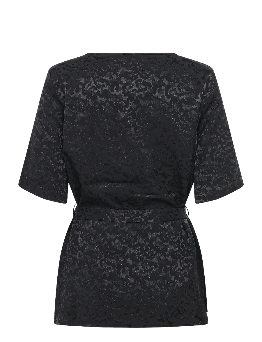 Andiata - Cyrene blouse - kurzärmelige blusen - black - 1