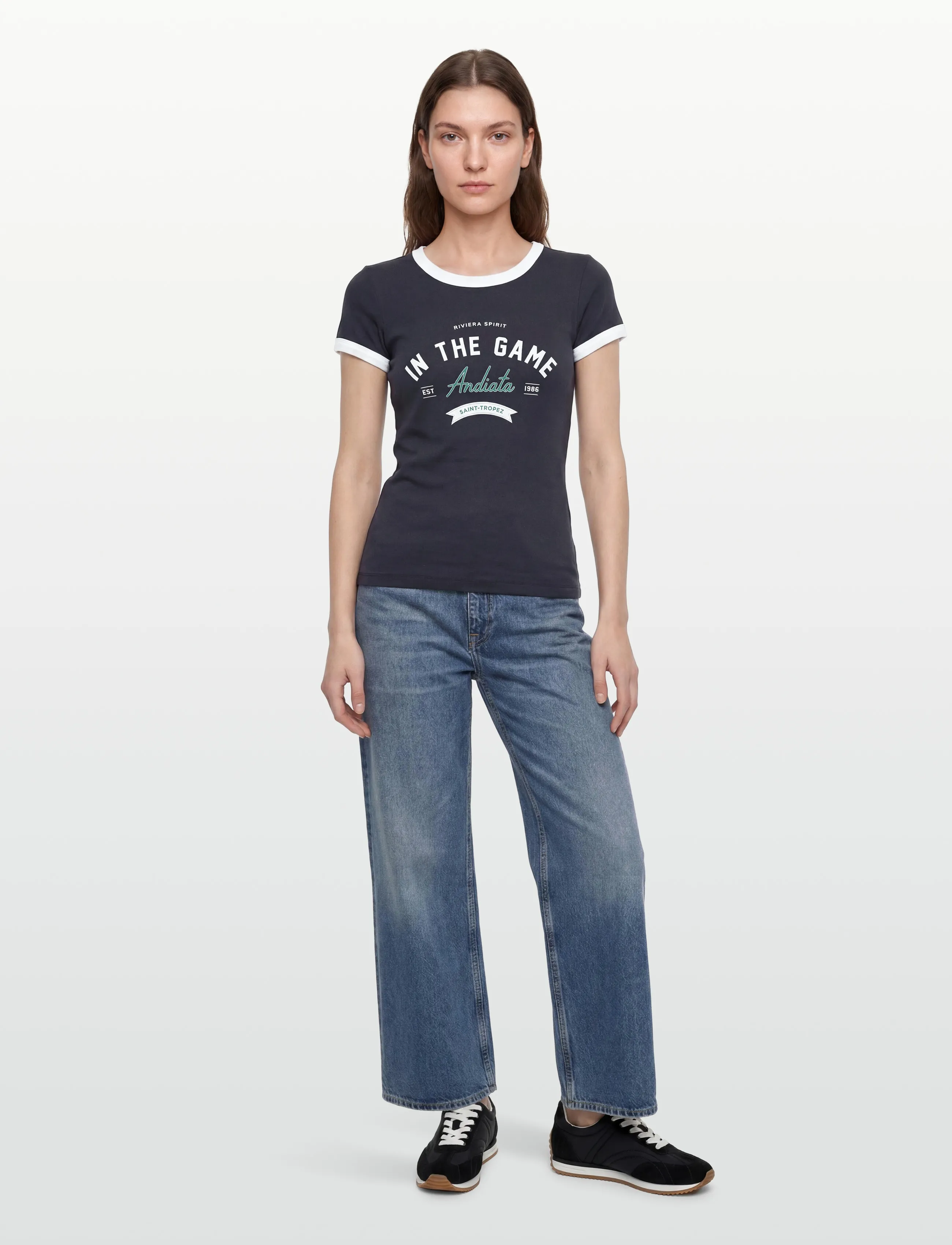 Andiata Falonia - T-shirty & Topy - BLUE IN THE GAME / navy