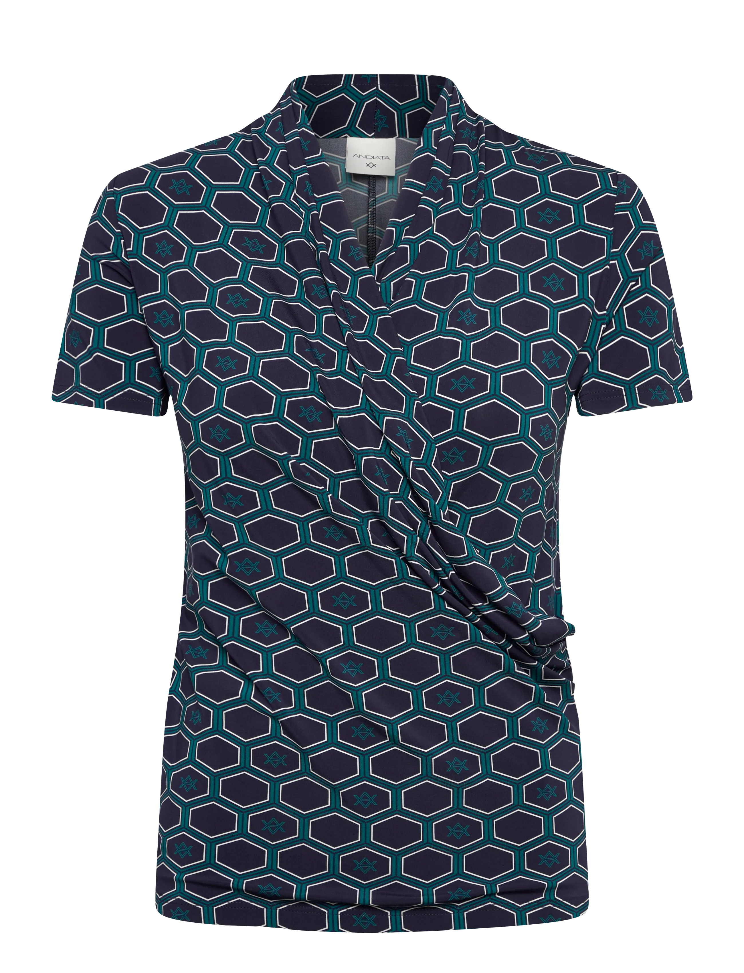 Andiata Fifi 2 - T-Shirts & Tops - ANDIATA MONOGRAM / navy